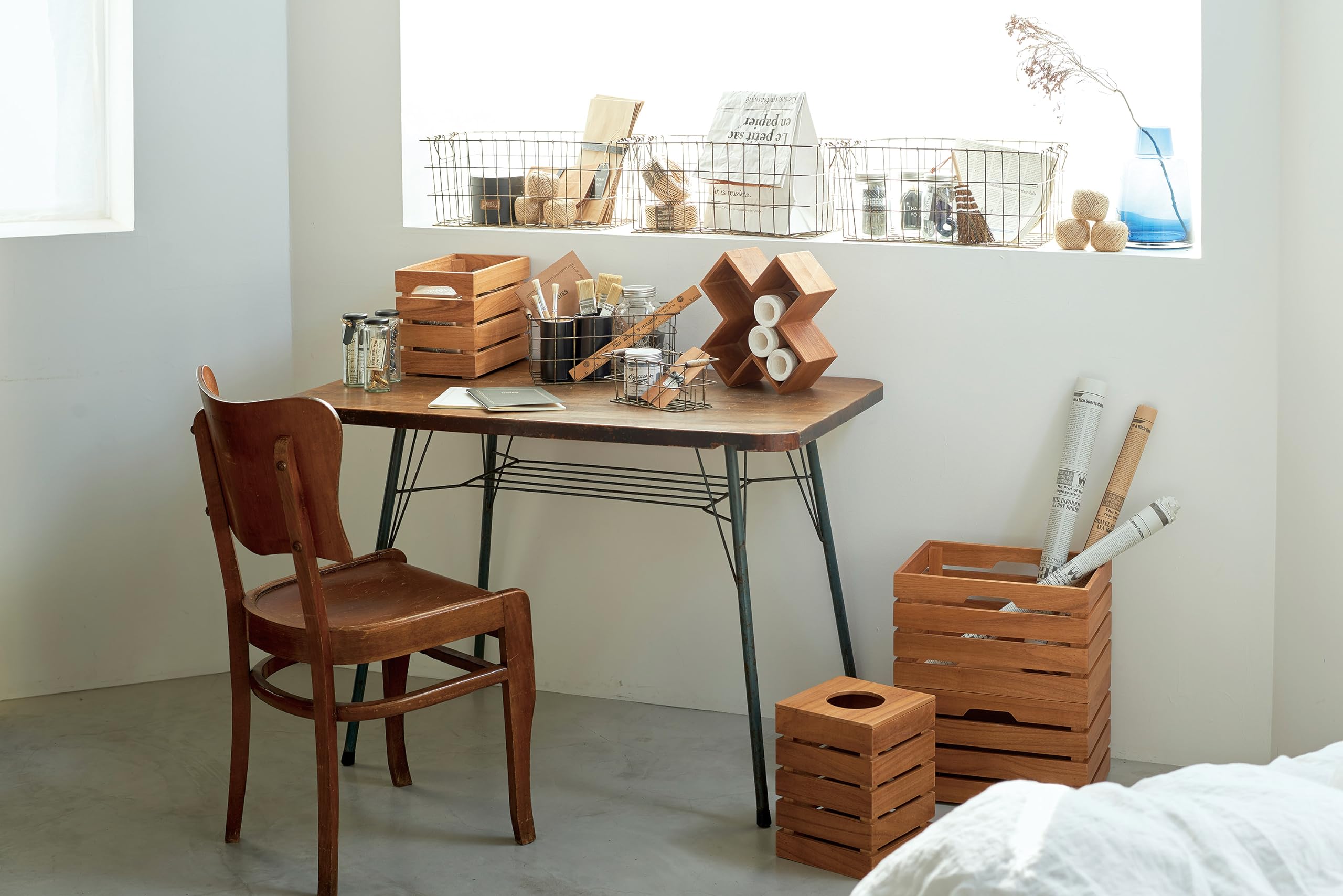 Amazon.co.jp: ワイヤーバスケット アンティーク31cm 55-45