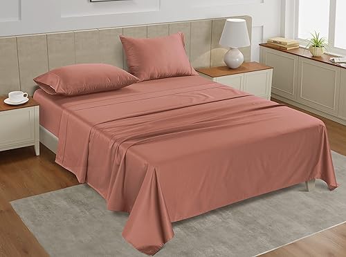 Miniatura 2 de LANE LINEN Sábanas de tamaño individual XL, 3 piezas, juego de sábanas de 450 hilos, 100% algodón, tamaño individual XL, sábanas transpirables para