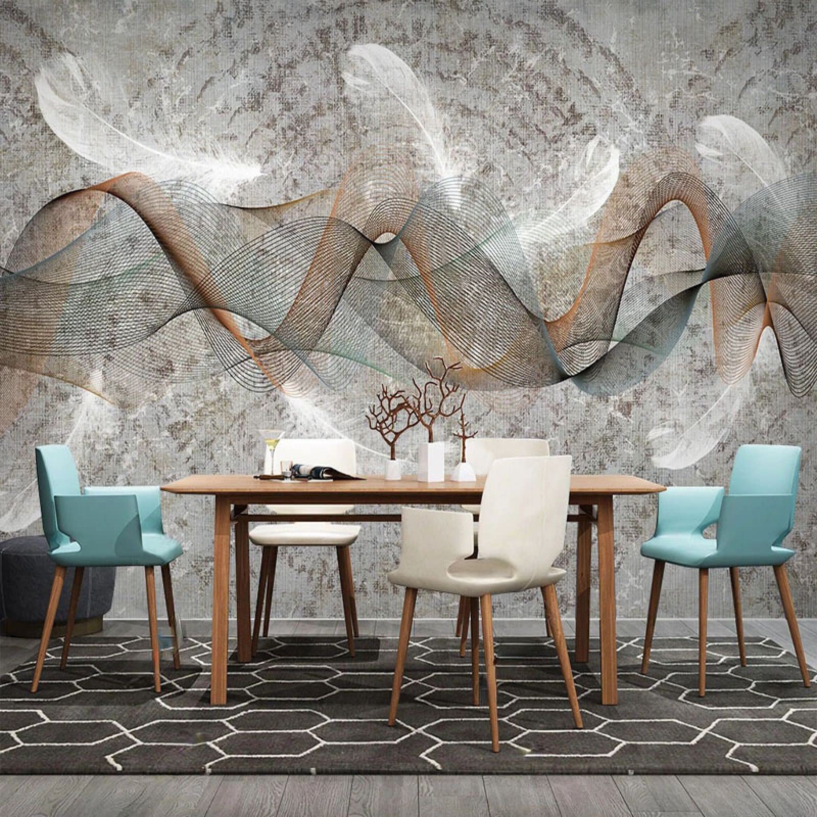 XLMING Papier Peint 3D Sphérique Blanc Salon Chambre Bureau Couloir Décoration Murale Maison Papier Peint 3D Chambre à Coucher Salle De Séjour Mural