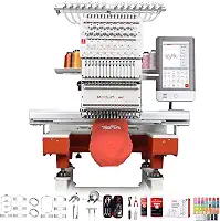 POOLIN Máquina de bordar industrial de grande área para negócios de bordado, incluindo todos os acessórios, área de bordado de 35,56 x 50,8 cm, 15 agulhas, aparador automático de linha, mudança