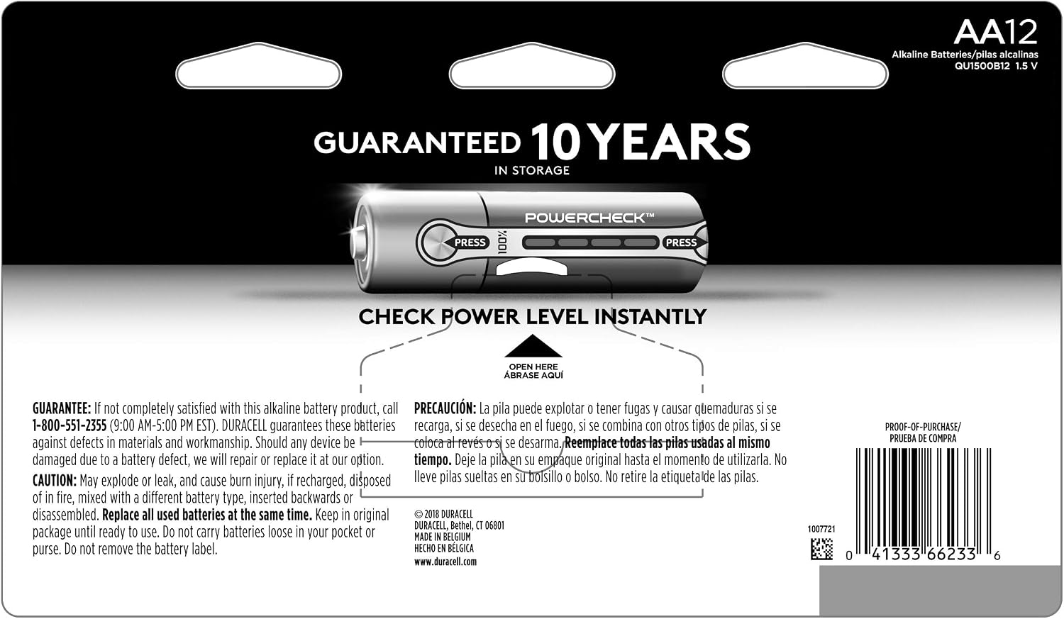 Duracell Quantum AA Alkaline Batteries - Long Lasting, All-Purpose Double A battery for Household and Business - 12 count