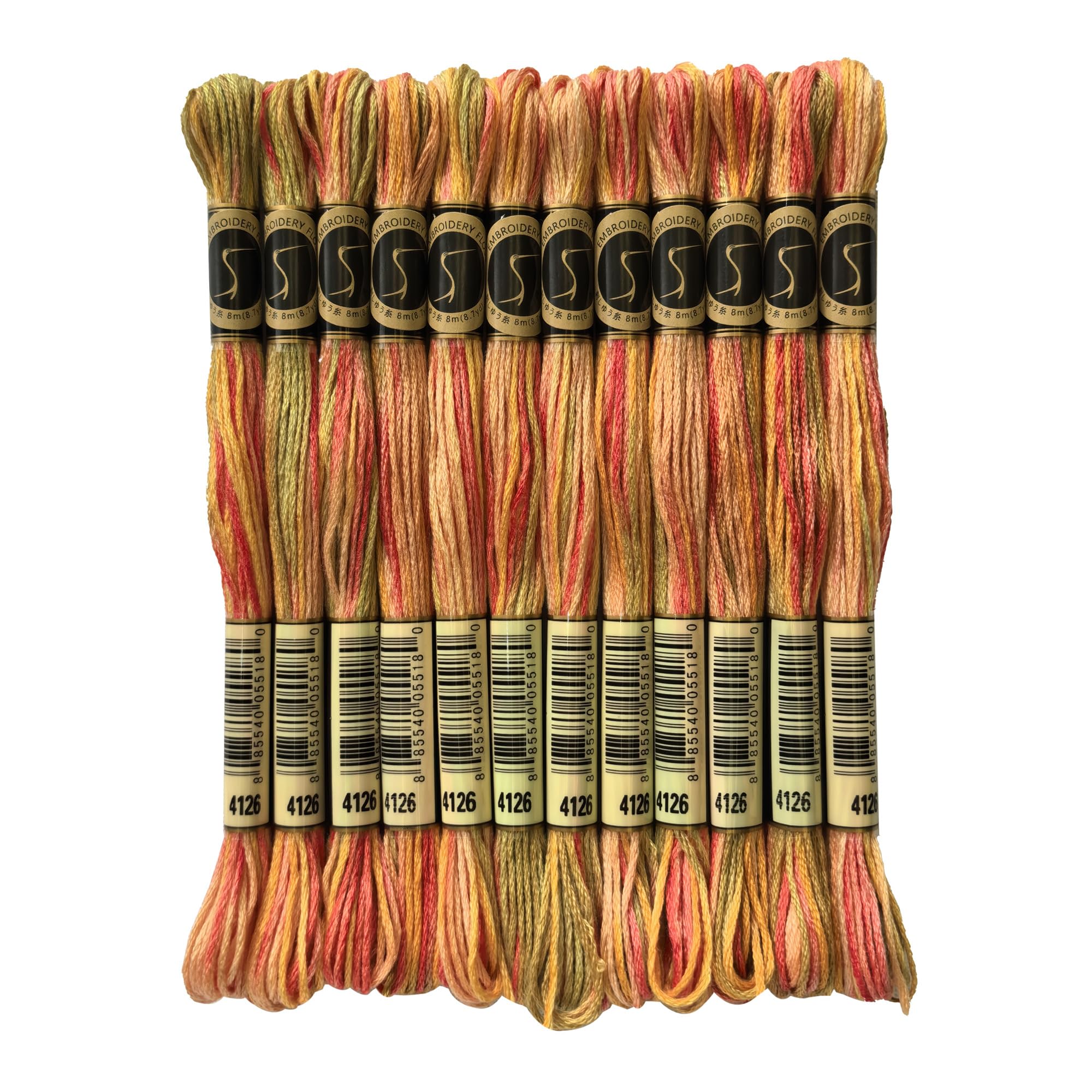 Magical Color Variegated Cross Stitch Thread Color Variations Embroidery Floss Pack, 8.7-Yard, Desert Canyon, Pack of 12 Skeins