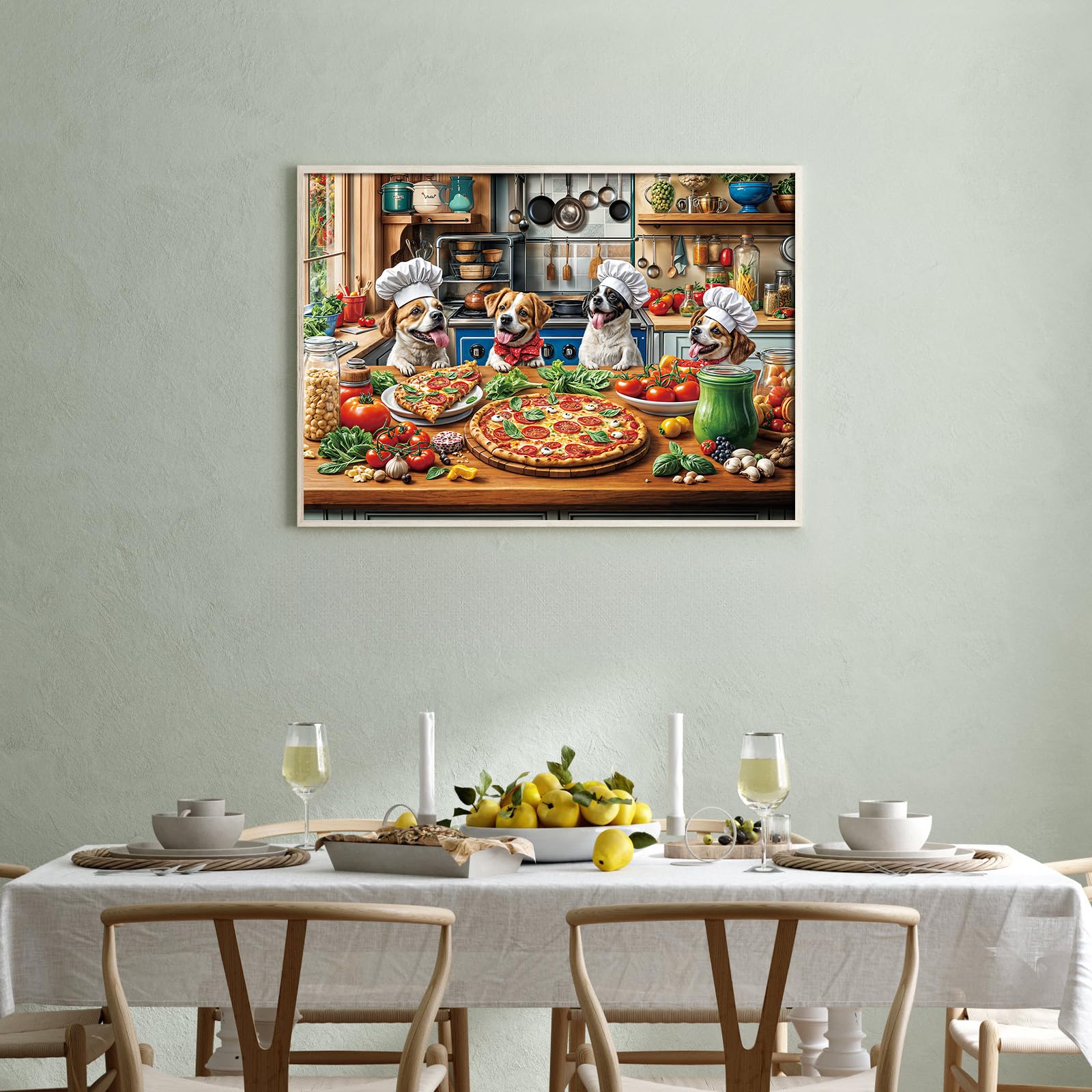 Puzzle de 1000 Piezas,Puzzle para Adultos, Un Desafiante Acertijo, Juegos de Rompecabezas para Toda la Familia, Regalos para Mujeres, Regalos para Hombres, Tema: Pizza - Cena para Perros — view 6