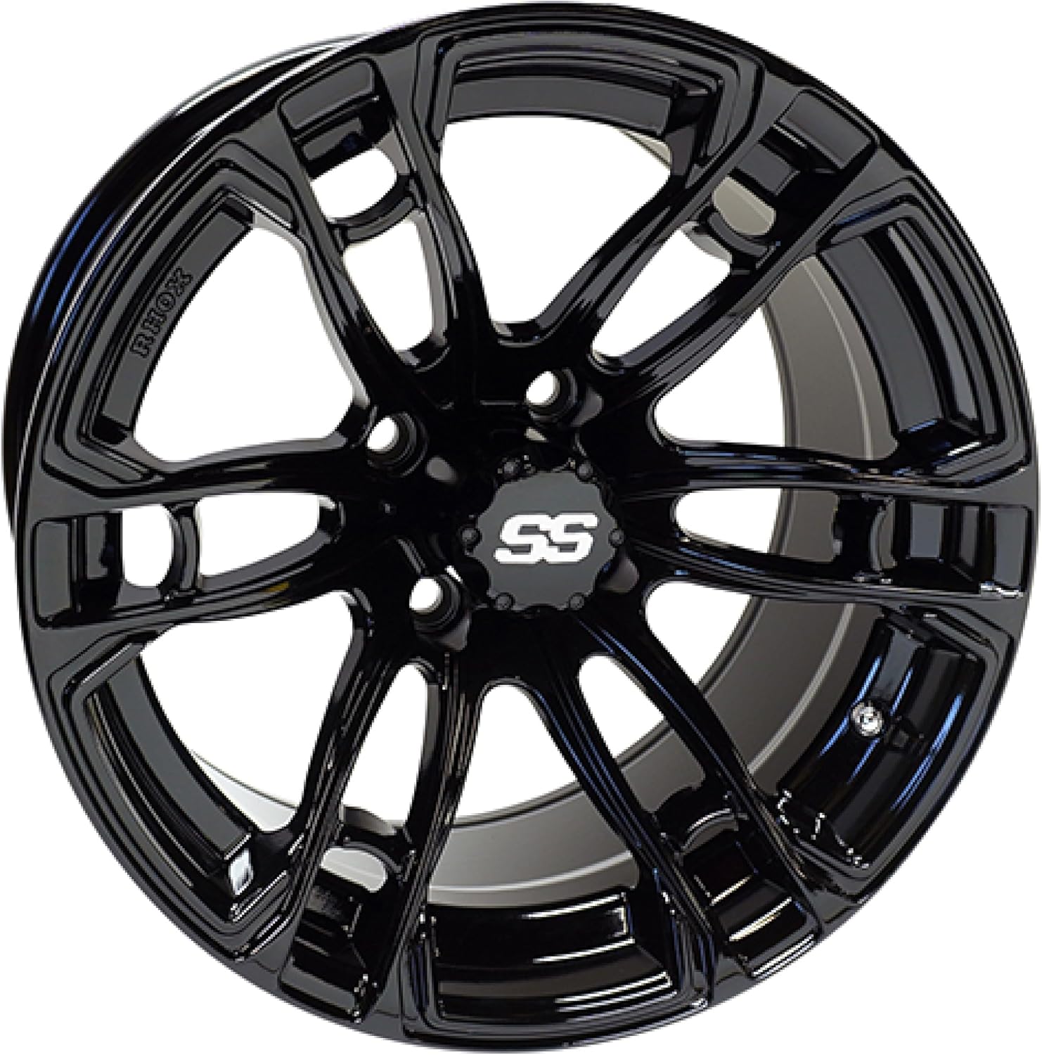 Red Hawk TIR-RX397-B Wheel Gloss Black, 14x7 ET-25 Golf Carts