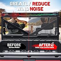 Vista 3 de StarknightMT Ranger XP 1000 Parabrisas Trasero, Ranger 1000 con Tinte Ahumado Ventana Trasera Parabrisas Trasero Compatible con Polaris Ranger XP