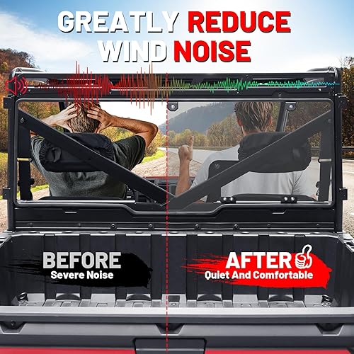 Miniatura 3 de StarknightMT Ranger XP 1000 Parabrisas Trasero, Ranger 1000 con Tinte Ahumado Ventana Trasera Parabrisas Trasero Compatible con Polaris Ranger XP