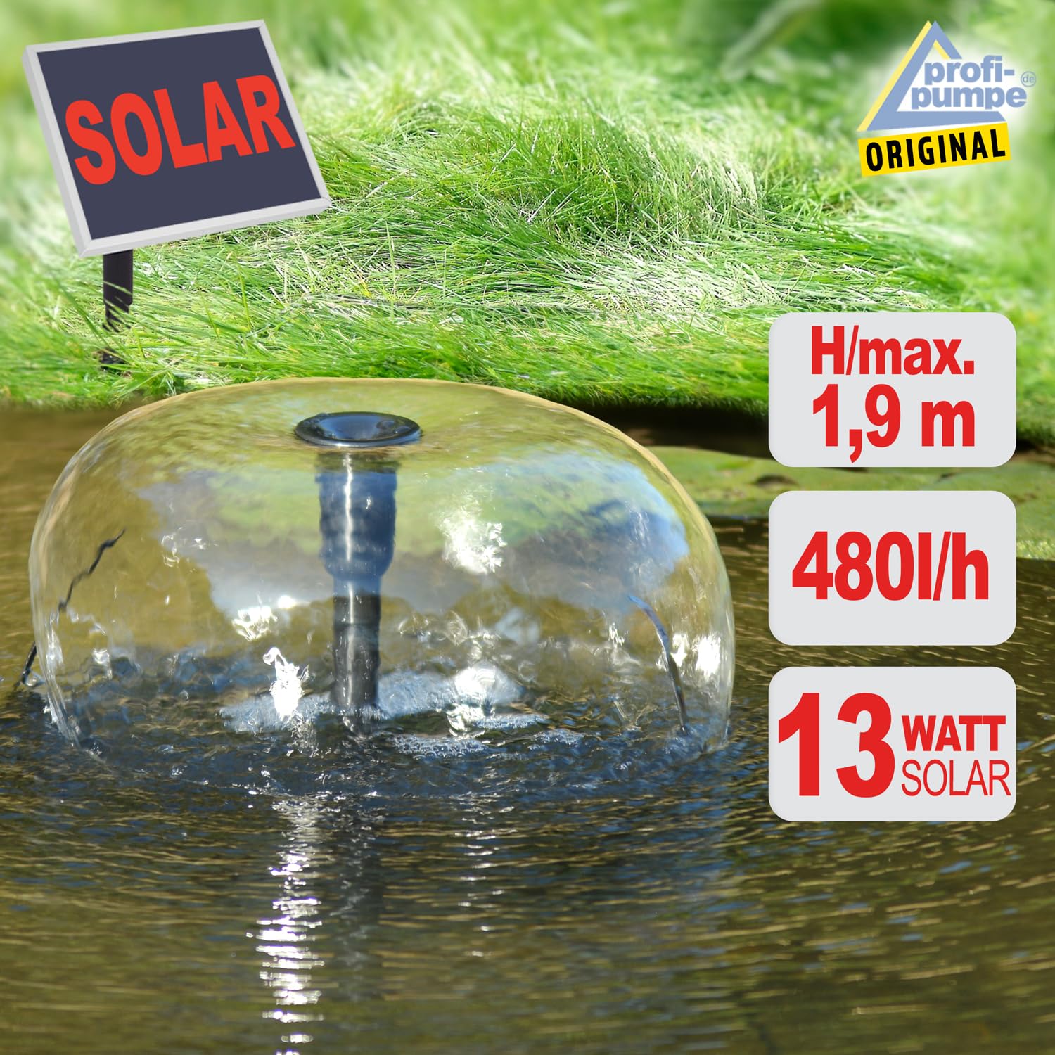 Pompa solare per laghetto, fontana solare, fontana solare, set di pompe solari per laghetto da giardino, pannello solare in robusto telaio in alluminio