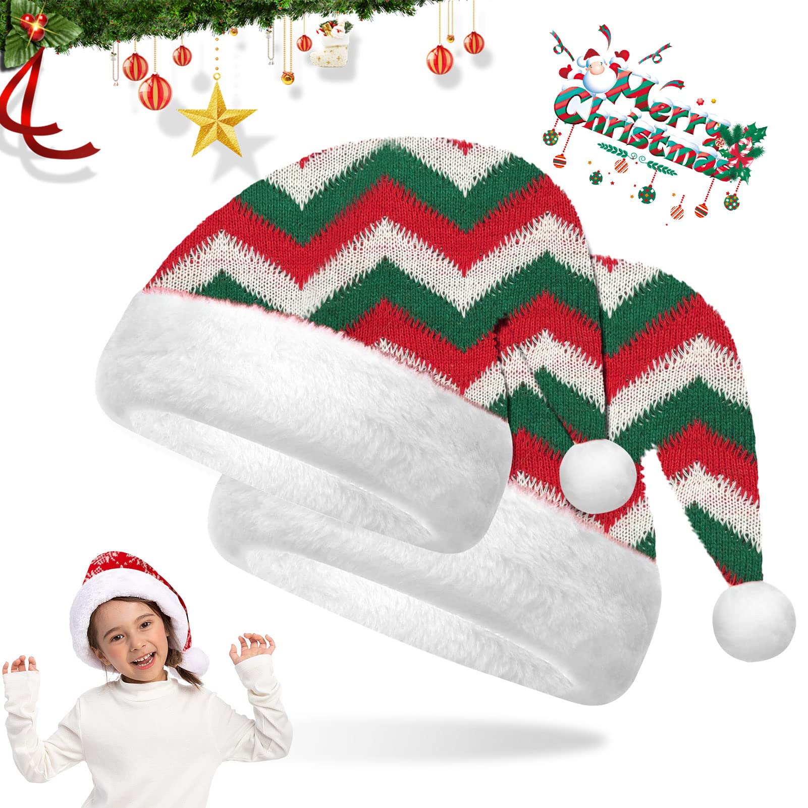 Sunshine Smile Chapeau De Noël 2 Pièces, Chapeau De Noël Pour