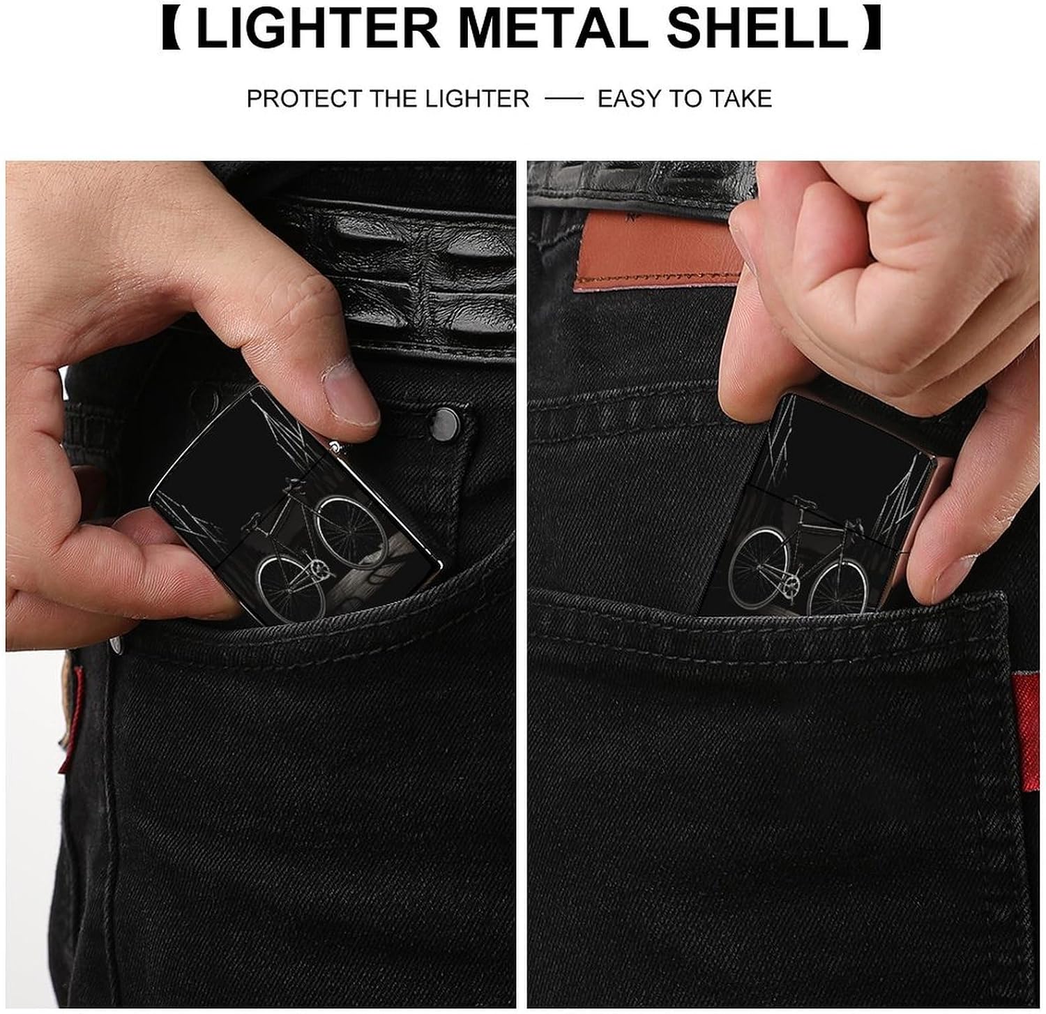 Bicycle Clip Art Lighter Case Cover Lighter Shell