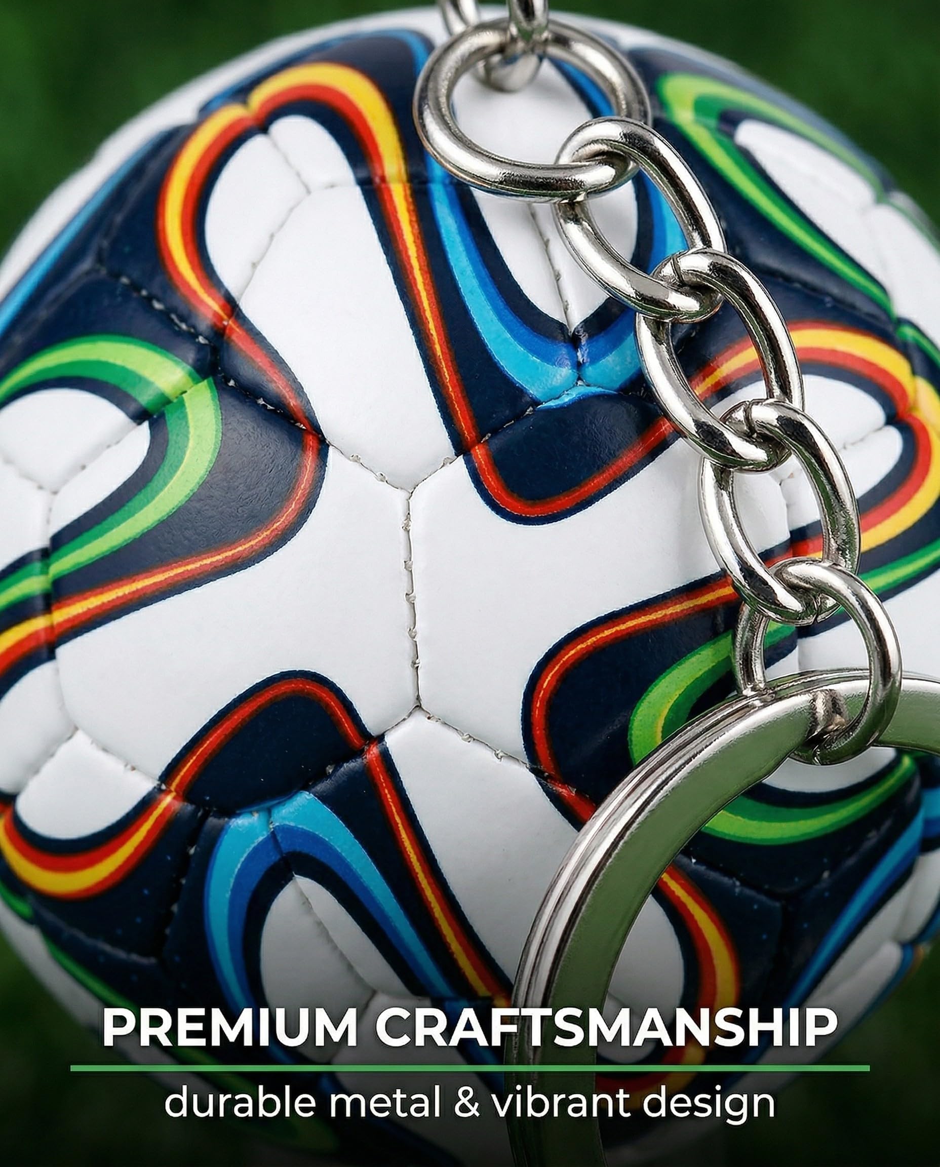 1 Pezzo Portachiavi Calcio Mondiali 2026, Robusto Gadget per Zaino, Chiavi & Borsa β Ideale Regalo per Bambini, Ragazzi e Tifosi di Calcio, Bomboniera Sportiva. - 3
