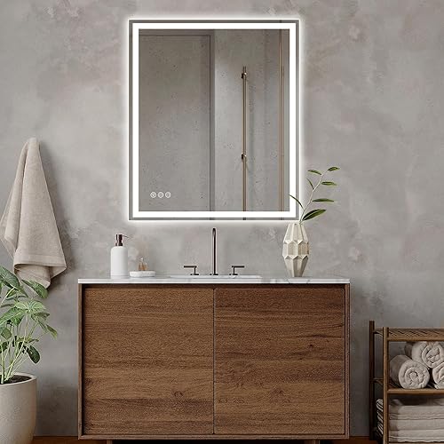 Miniatura 10 de Moonee Led Mirror for Bathroom, 24 X 32 Bathroom Mirror with Lights Dimmable &amp; Anti-Fog, Smart Lighted Mirrors for Bathroom Wall with Frontlit,IP54,