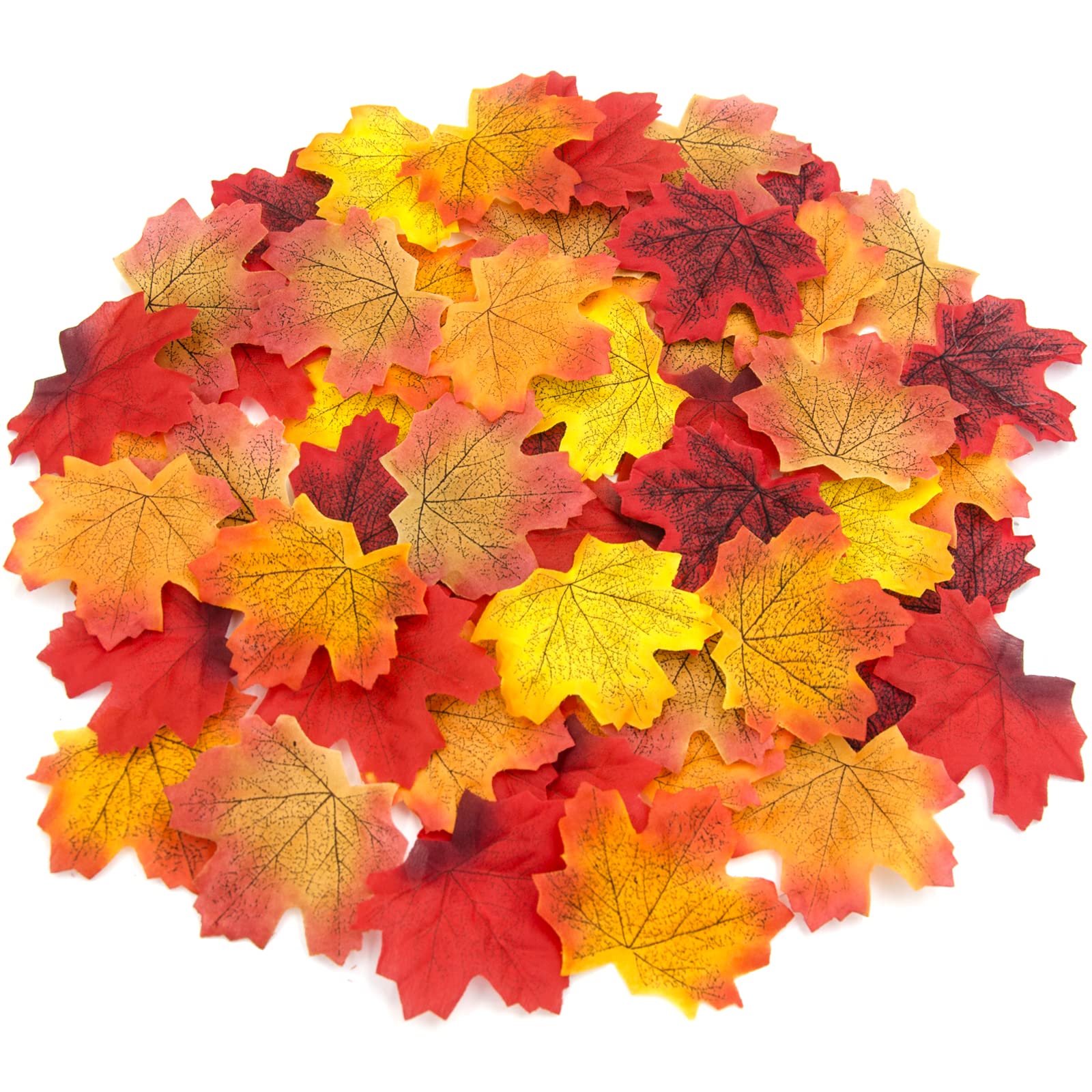 300 Pieces Autumn Leaves, Maple Leaves, Artificial Leaves, Autumn Leaves Decorations Craft Leaves for Decorating Autumnal Theme Room, Card Making, Crafts and Thanksgiving Day