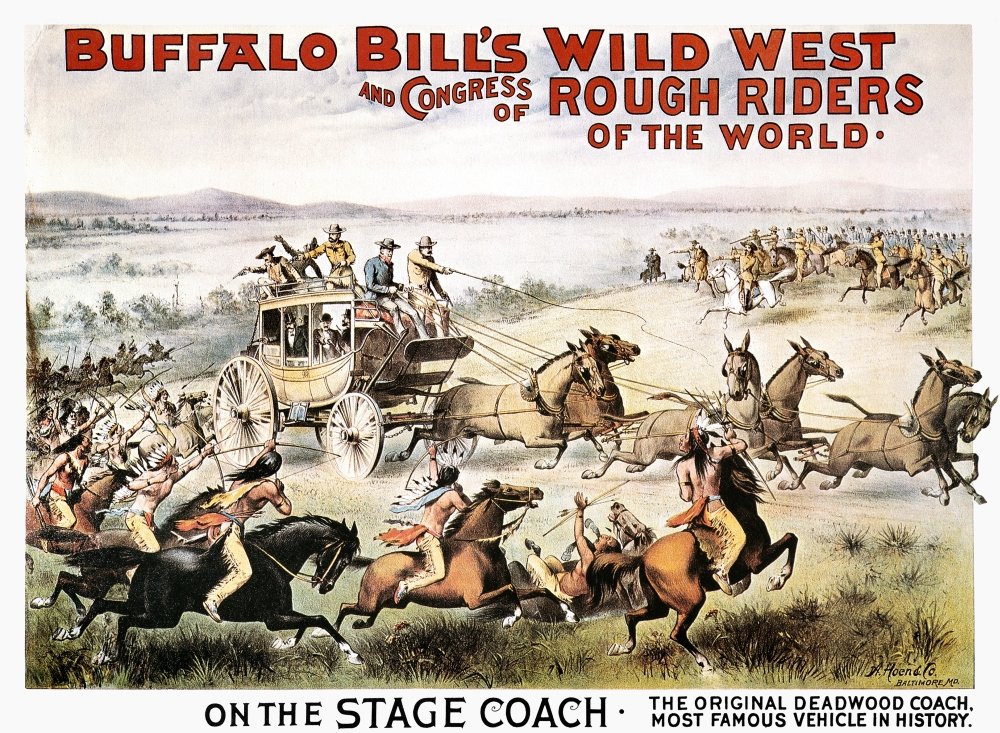 Amazon.com: Buffalo Bill Poster 1893 NOn The Stage Coach