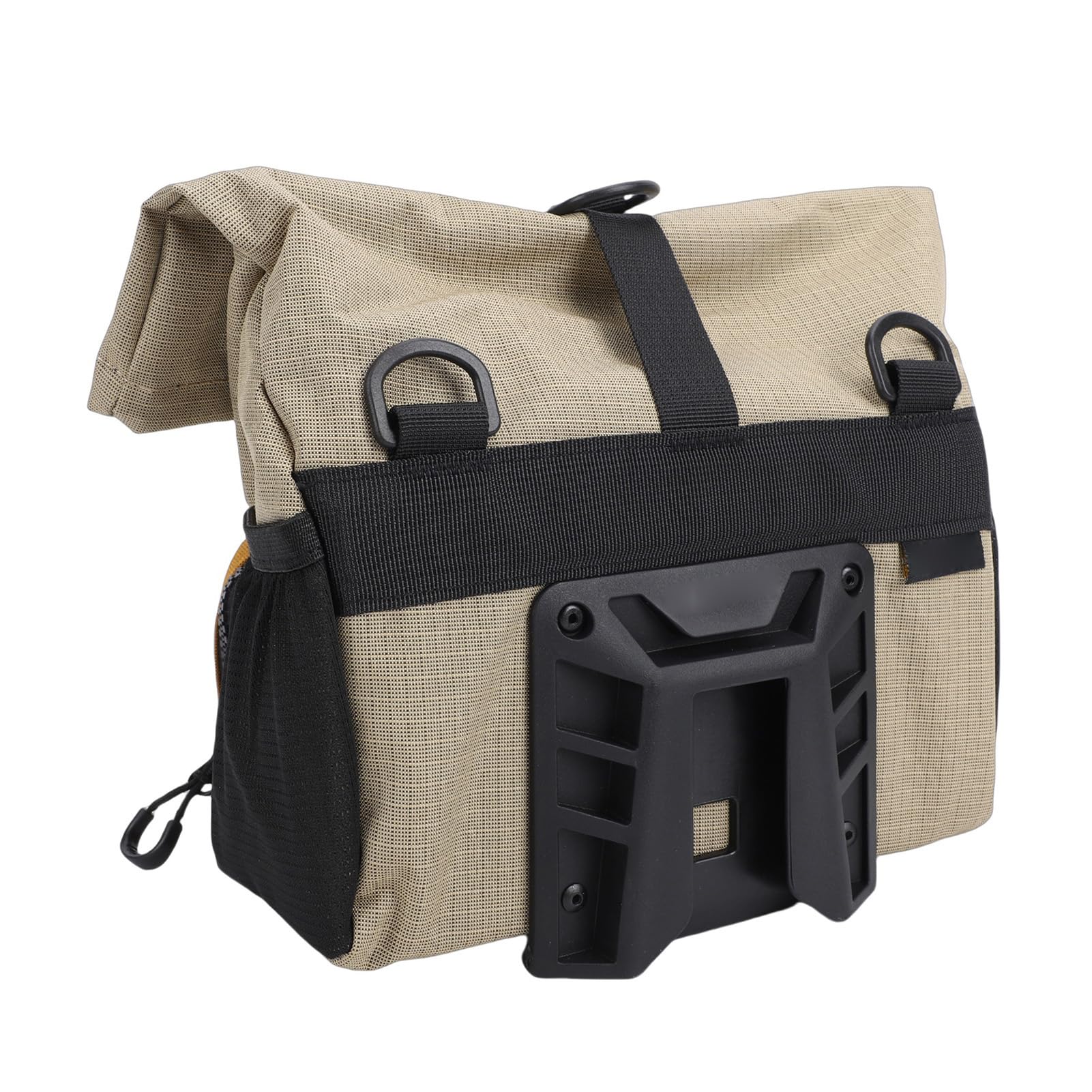 Jectse Borsa da Manubrio per Bici, Borsa Anteriore per Bici a Sgancio Rapido con Tracolla, Custodia Pieghevole per Manubrio da, Ideale per il Ciclismo (Cachi)