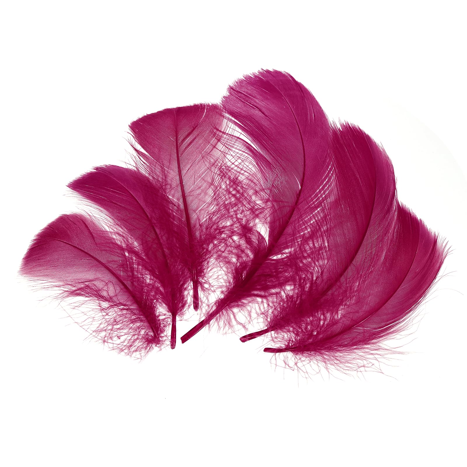 sourcing map 100Pcs Burgundy Craft Feathers, 3-6 Inch Colored Feathers for Crafting, Fluffy Feather Bulk for DIY Crafts, Dream Catcher Supplies, Wedding Party Decoration