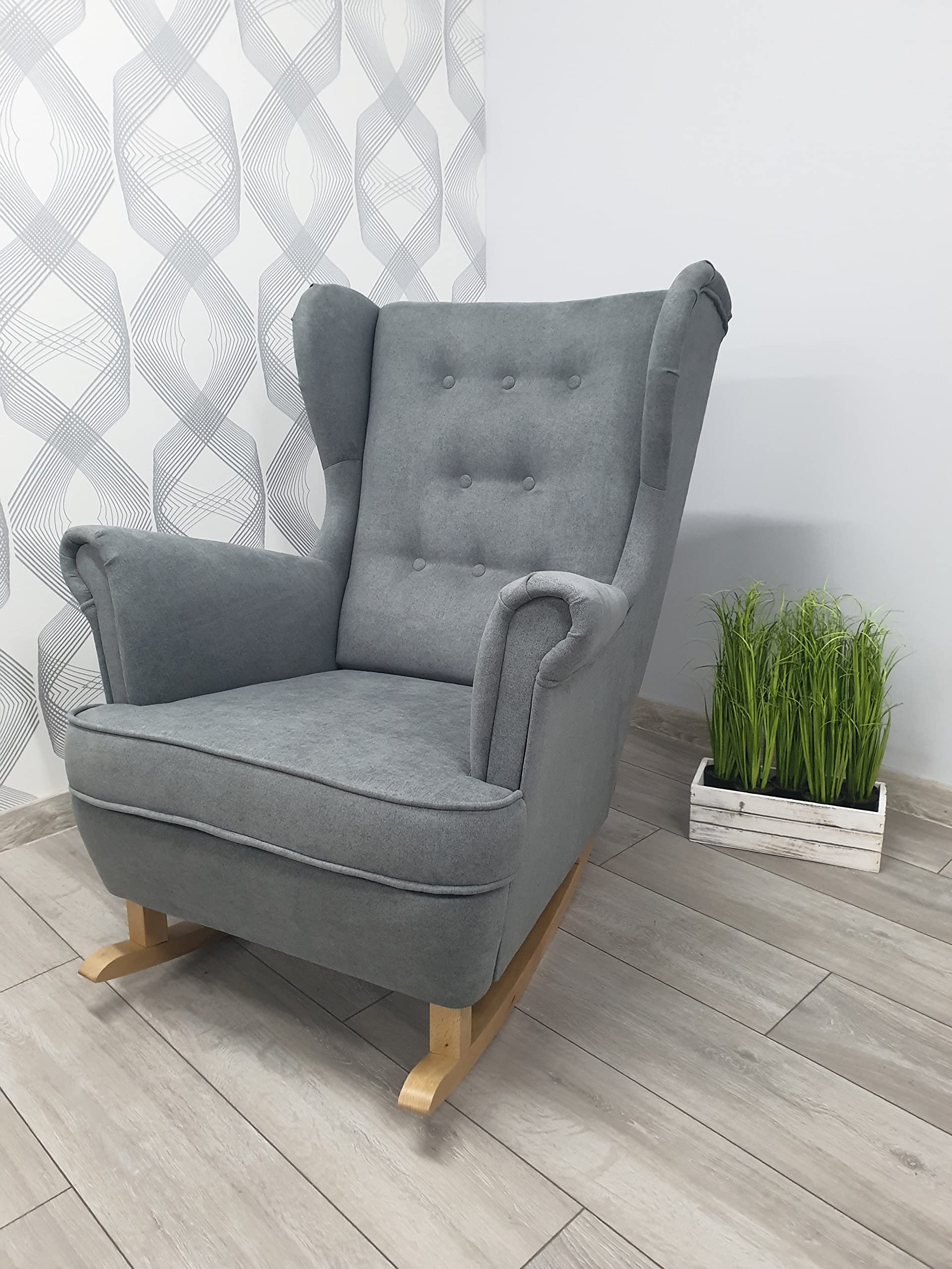 MartHome Poltrona Dondolo Salotto - Poltrona Relax, Poltrona Oscillante Poltrona Per Lallattamento Poltrona Dondolo Comode Poltrone Per Donne In Gravidanza
