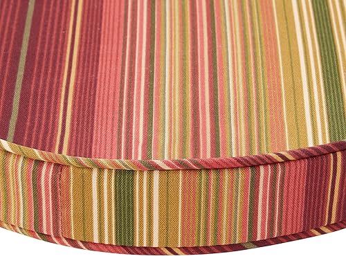 Miniatura 4 de South Pine Porch Cojín redondo reversible para asiento de comedor de 18 pulgadas (paquete de 2), Kinnabari Stripe 2 unidades