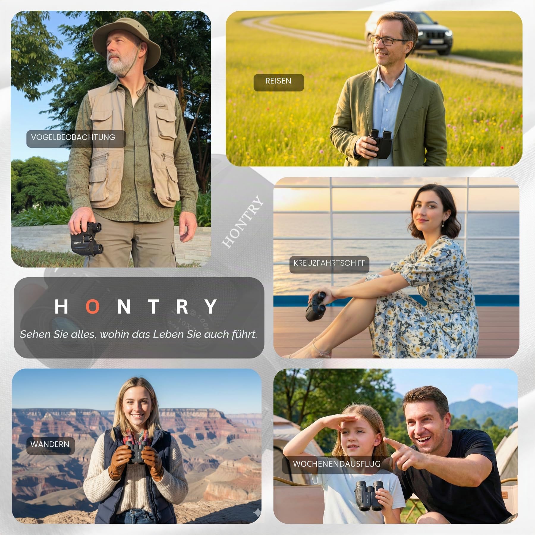 Hontry Fernglas für Erwachsene und Kinder, Kompakt Fernglas 10x25 für Vogelbeobachtung, Theater und Konzerte, Jagd und Sportspiele