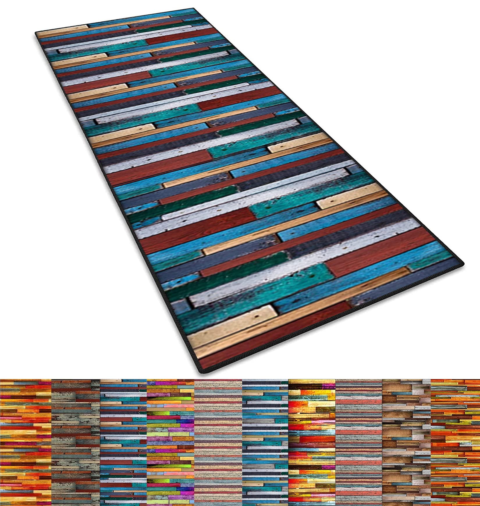 Tapis de cuisine antidérapant RYNS 60x470cm en PVC imperméable pour couloir