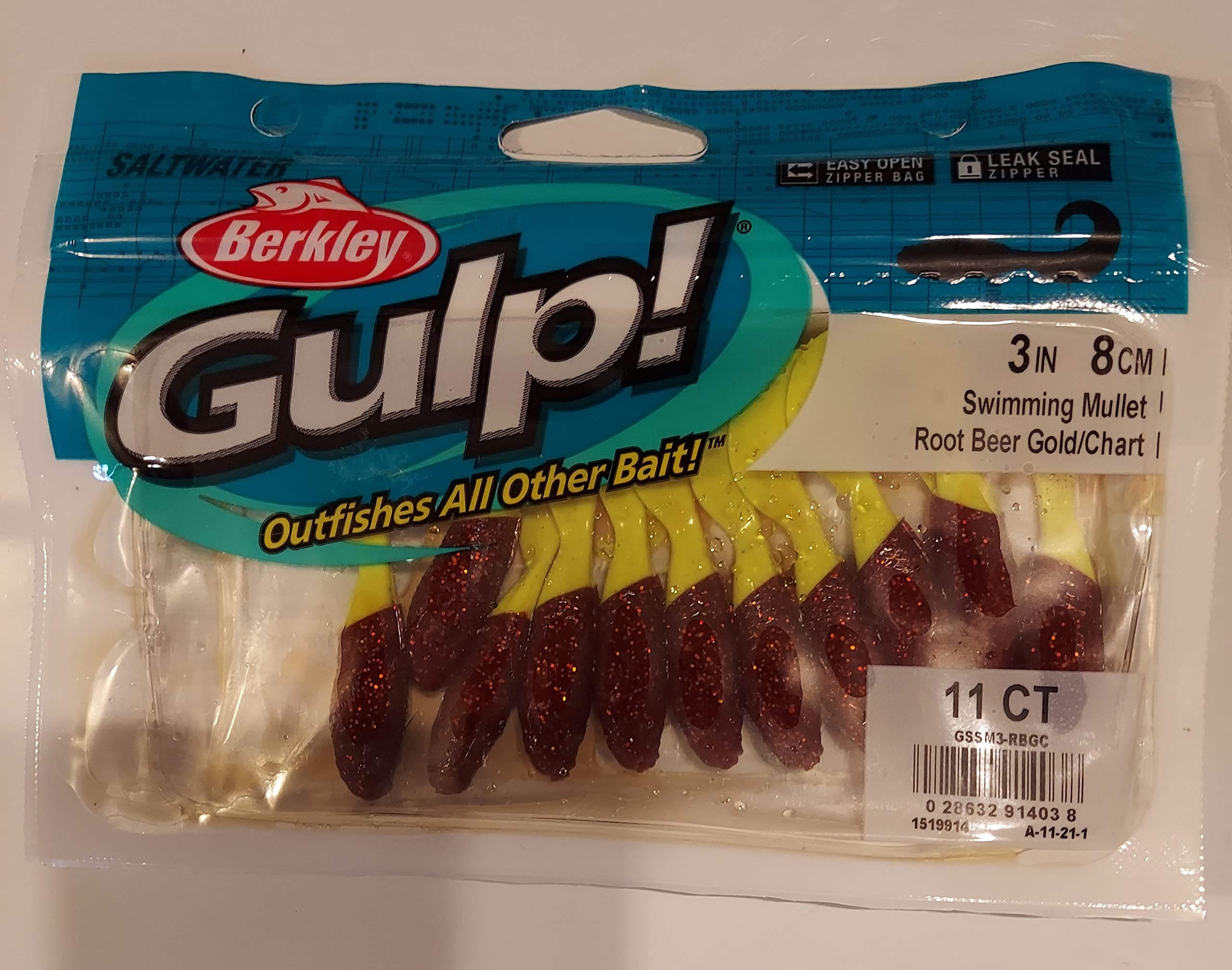 Gulp! Alive Swimming Mullet Soft Fishing Bait