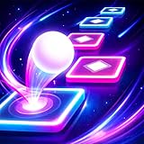 Music Ball Hop Rhythm Rush 3D: Neon Tiles Jump, Relaxing EDM Beat Challenge Game