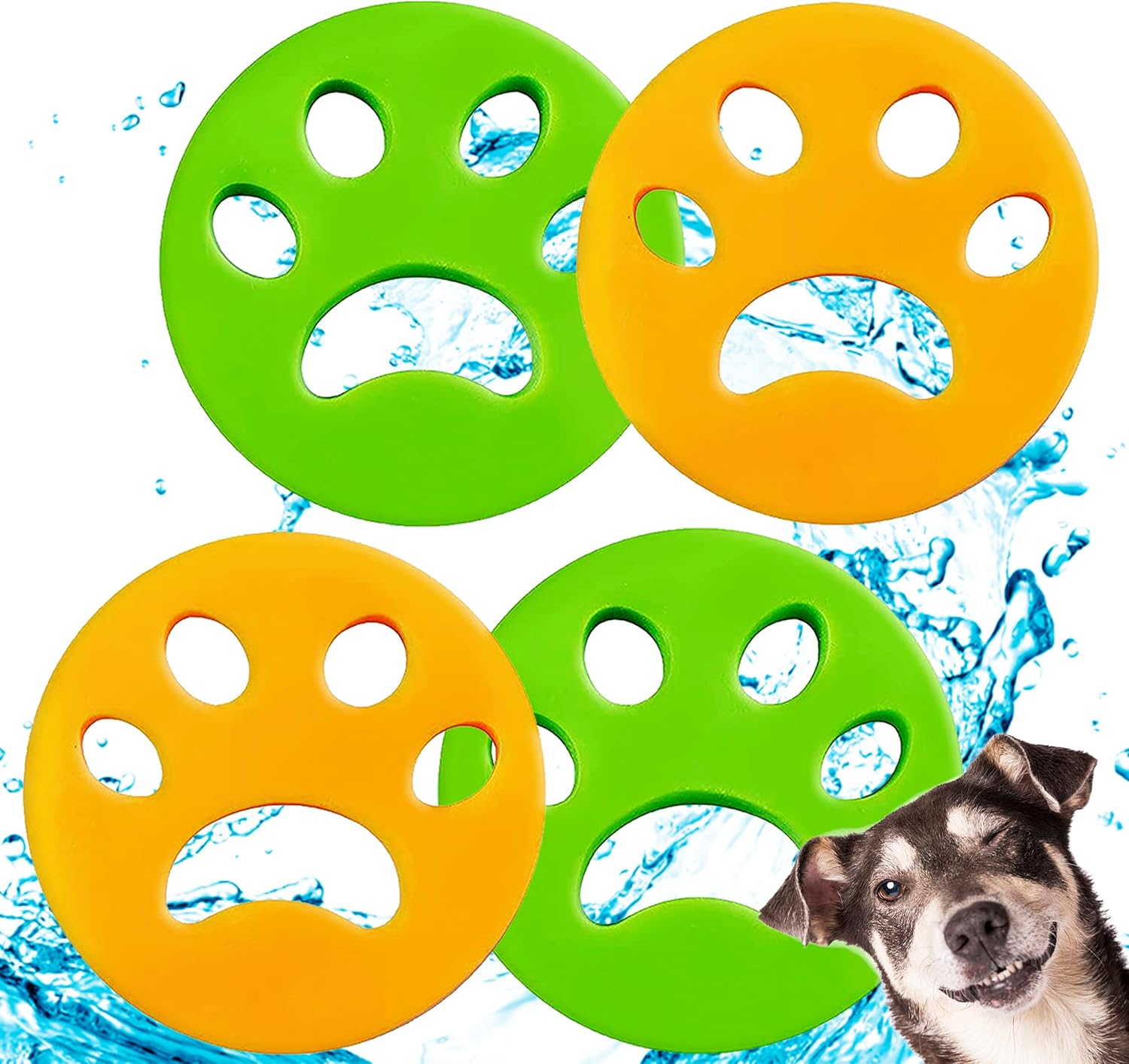 FYNDORS Pet Hair Remover Washing Machine 4 Pack Pet Fur Catcher for