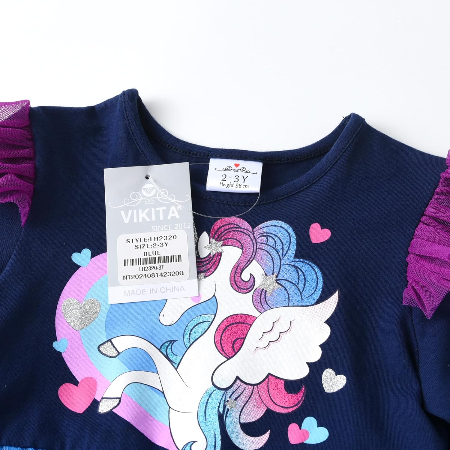 VIKITA Girls Dresses Winter Long Sleeve Birthday Party Tutu Dresses for Girls 3-12 Years - Image 7