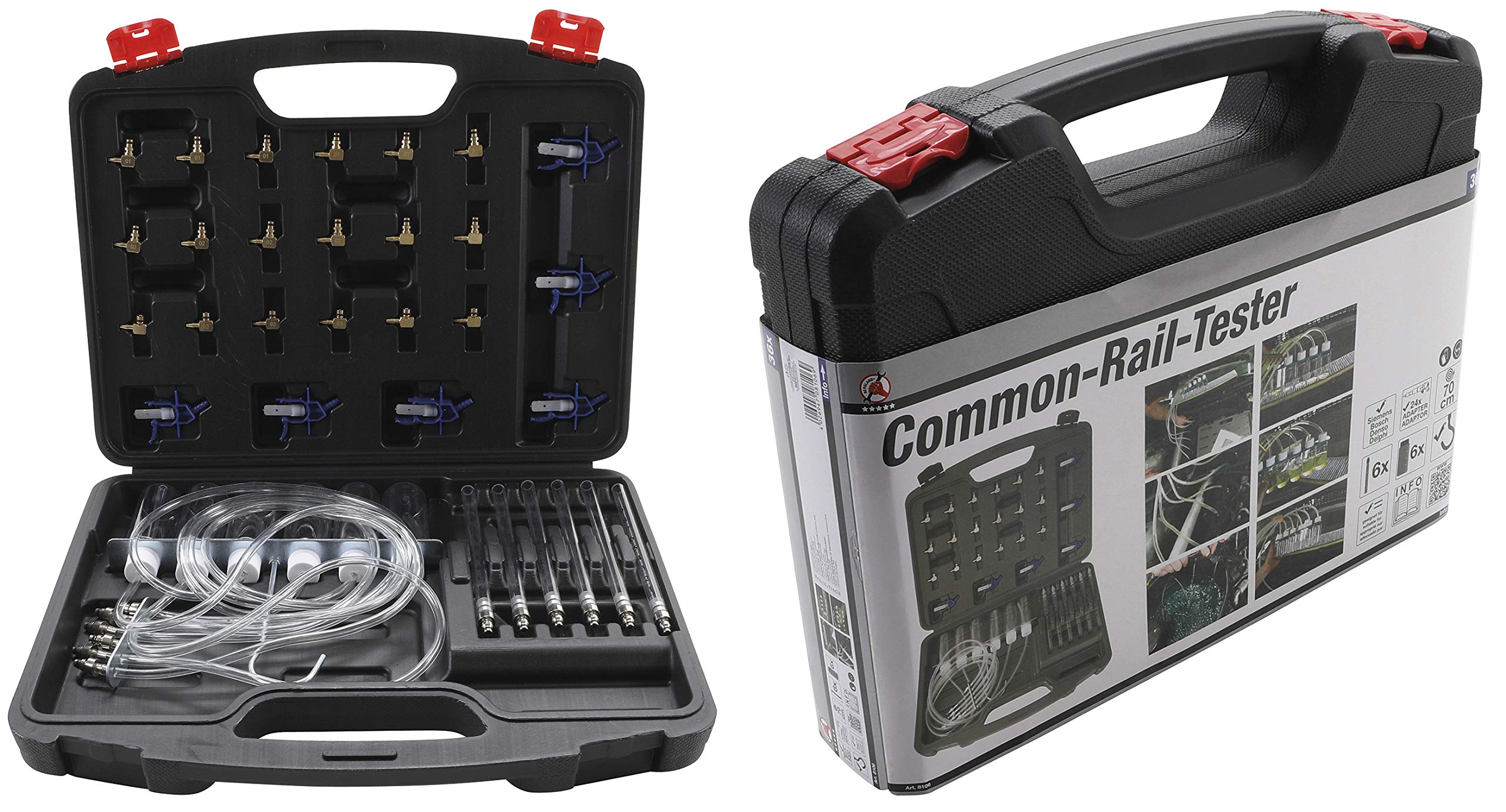 BGS Diy 8106 | Tester per Common Rail | con 24 adattatori