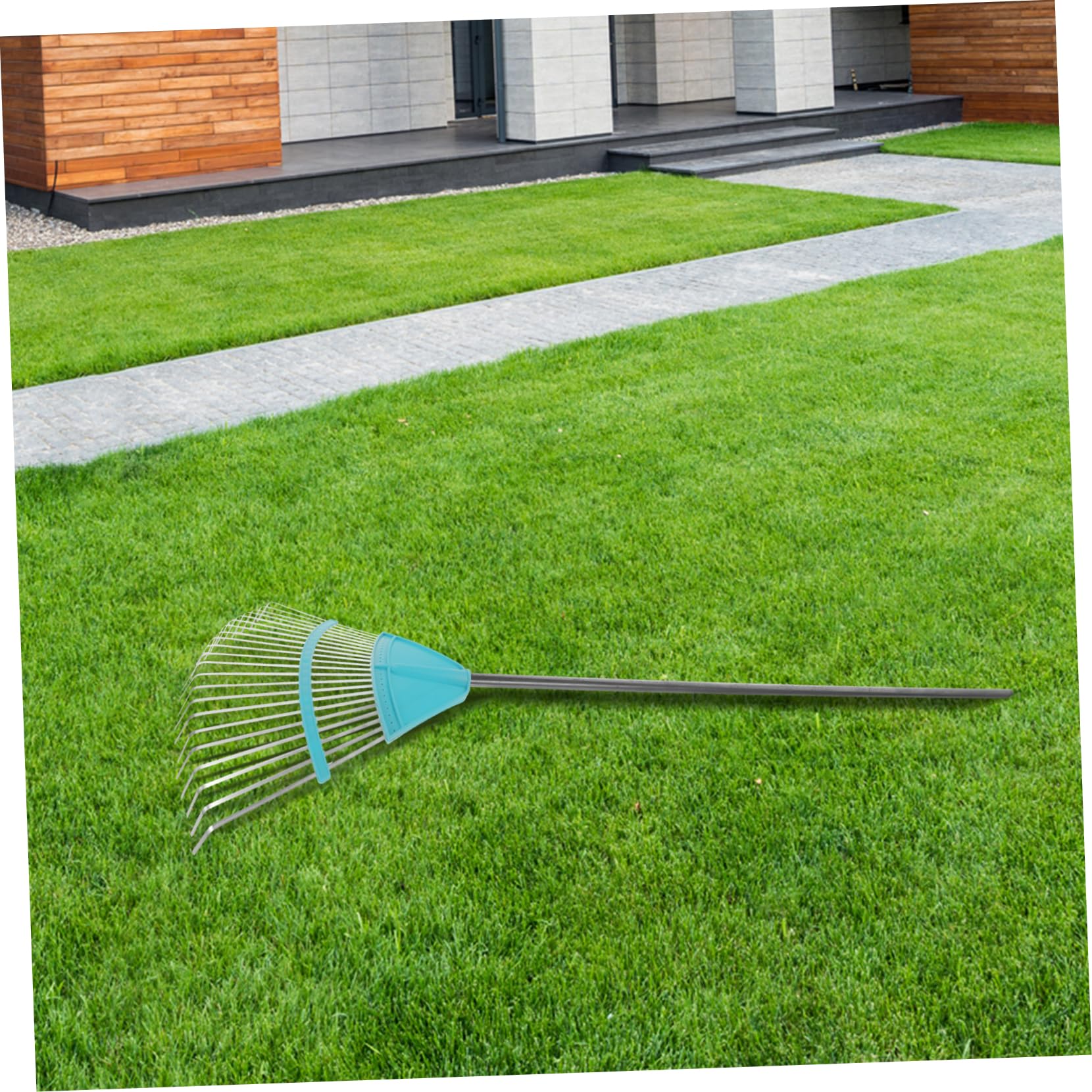 Gartenboden-laubrechen Rasenrechen Für Blätter Und Gras Hochleistungsrechen Aus Metall Für Rasen