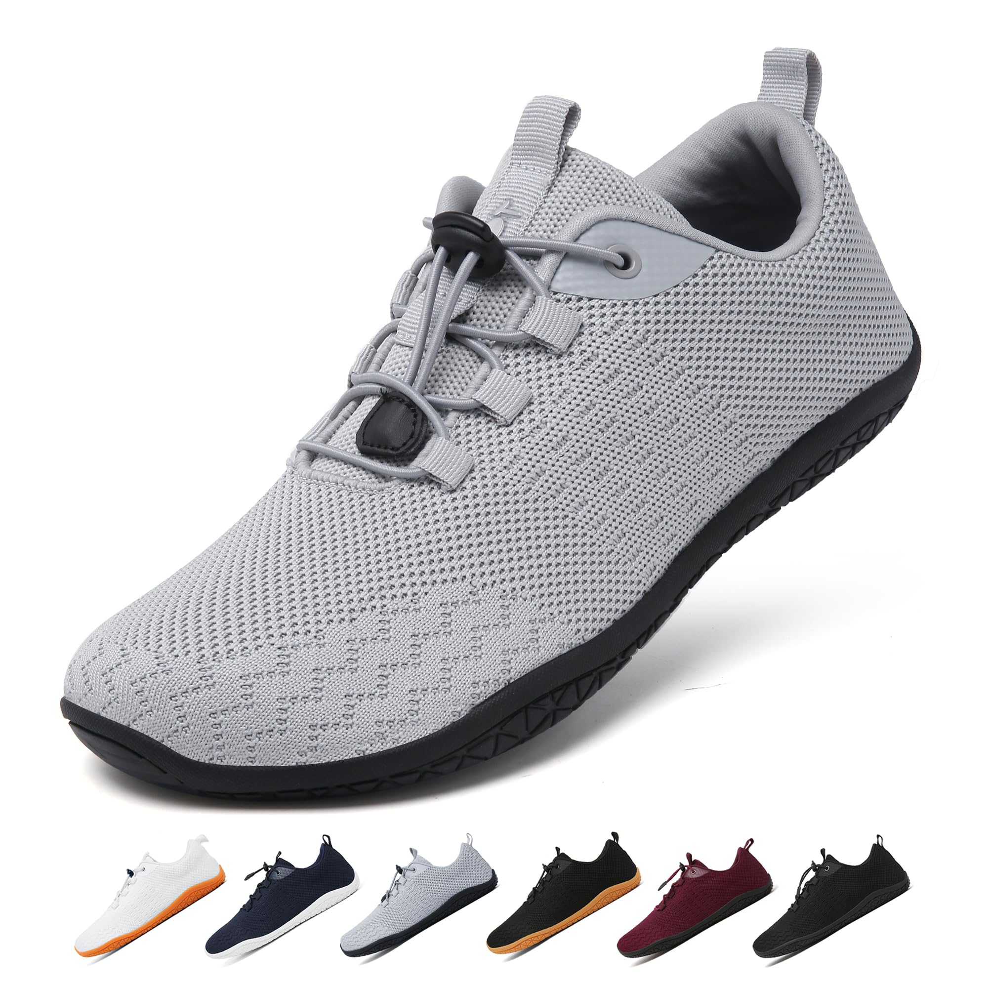 Geweo Scarpe Barefoot Minimaliste Donna Uomo Comode Scarpe Sneakers con Punta Larga Scarpe Trail Running Leggero Scarpe Palestra Camminare con Suola Zero Drop Barefoot Shoes Unisex 37-47EU