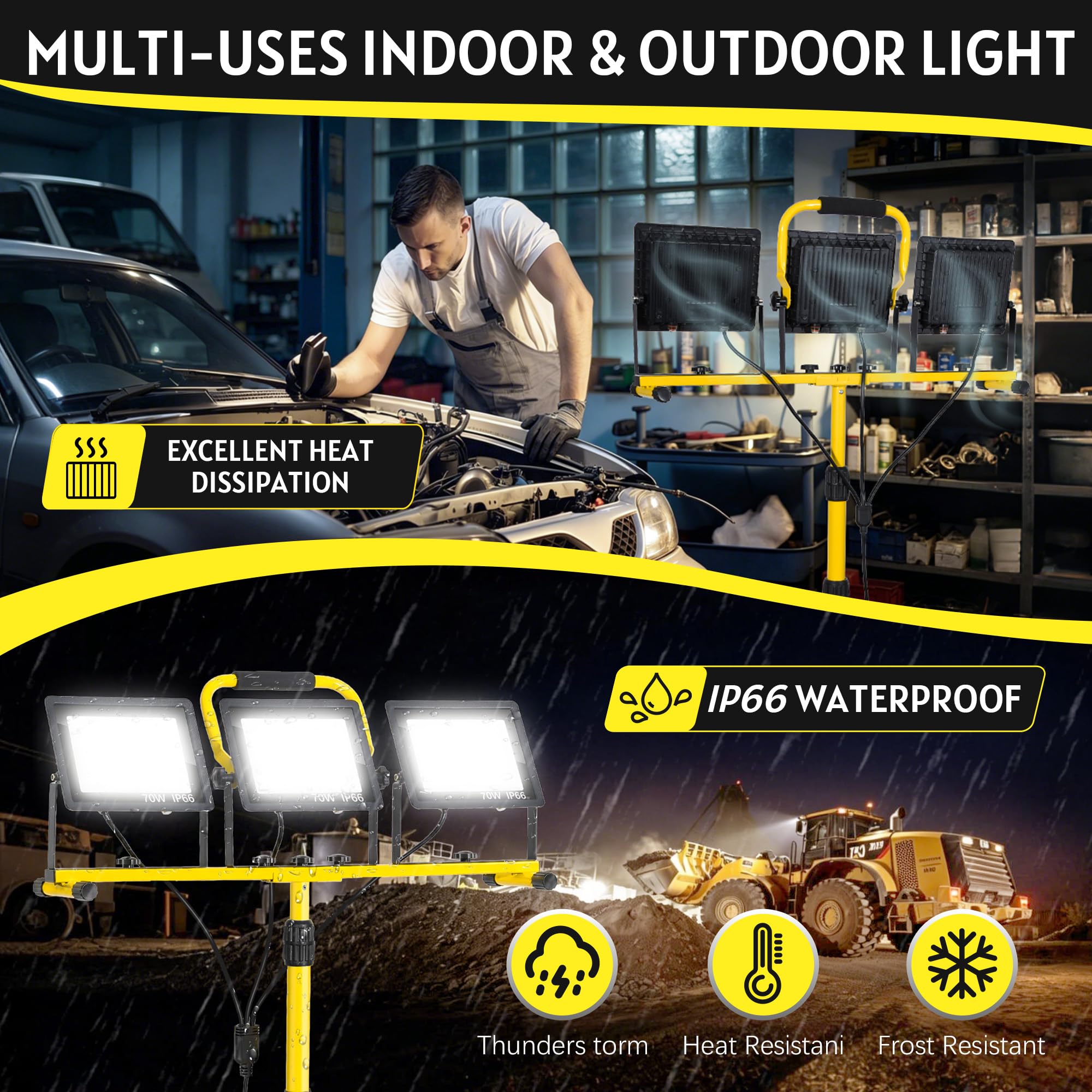 PACOLIT 21000LM Work Light - Waterproof & Tripod -3 PACOLIT 21000LM Work Light - Waterproof & Tripod -3