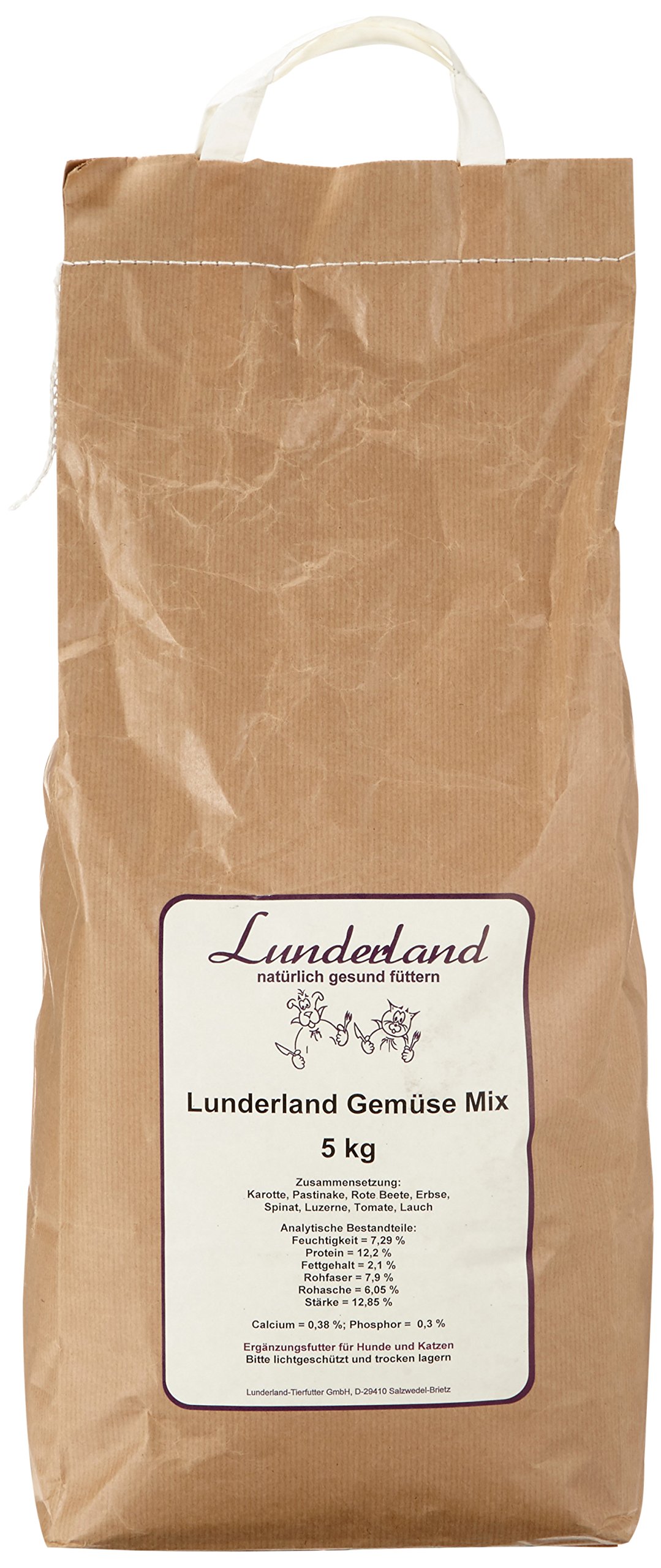 Lunderland - Mix di verdure, senza cereali, 5 kg, confezione da 1 (1 x 5 kg)