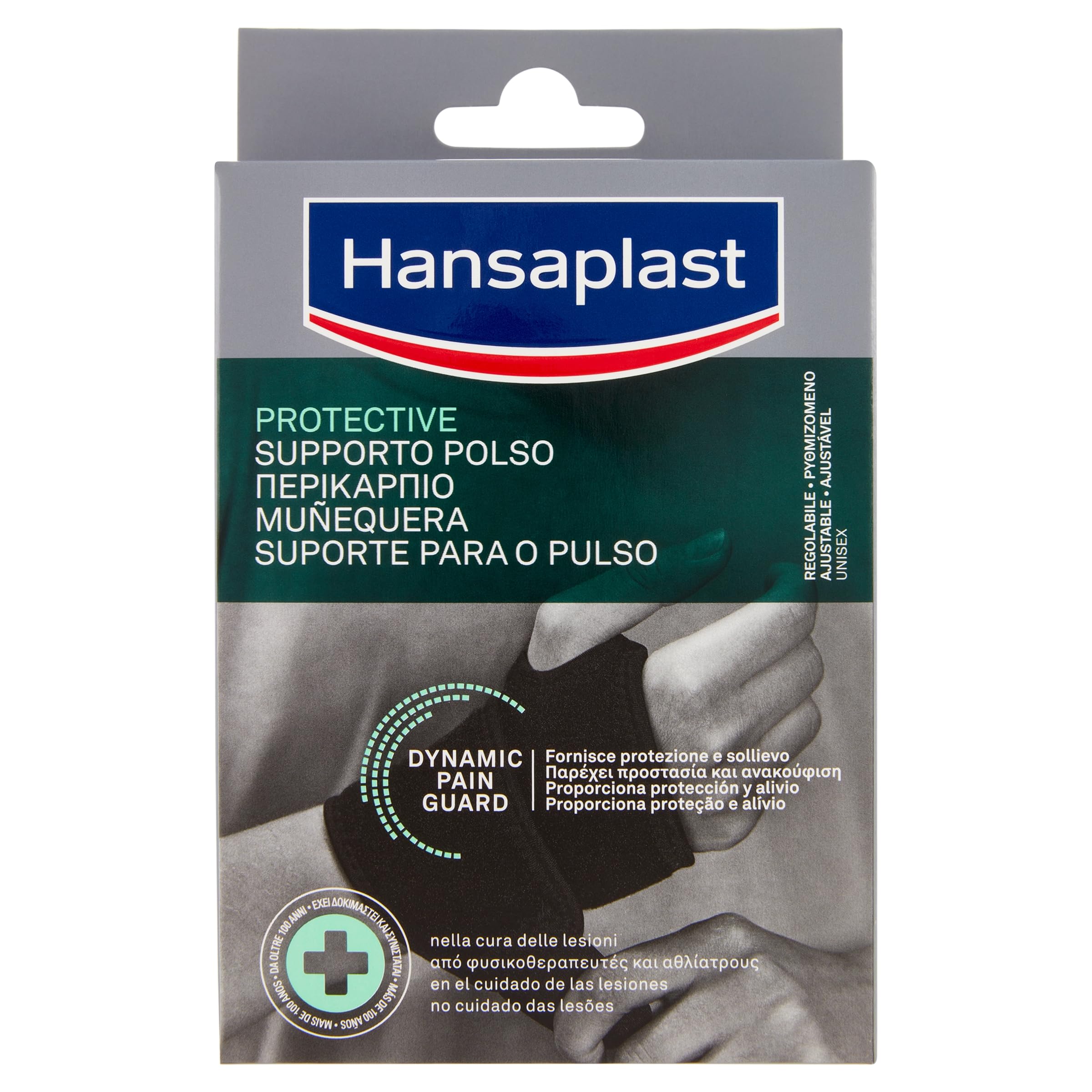Hansaplast Sport Handgelenkstütze, Handgelenkbandage für Schutz und Entlastung, Orthopädische Handgelenkbandage mit Druckregulierung, Handgelenkbandage aus Thermo-Tech-Material