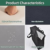 Vista 5 de Colchón de espuma viscoelástica para campamento, colchón de cama de camping con cubierta antipolvo, portátil, impermeable, para dormir al aire