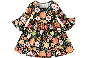 Halloween Pumpkin Patch Princess Toddler Dress
