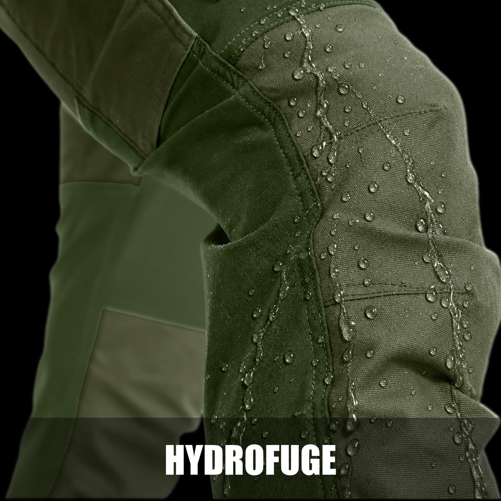WORK IDEA Pantalon de Trekking Homme Coupe-Vent Anti-Boue Pantalon de Travail Homme Élastique Robuste pour Randonnée Outdoor Cargo Chantier