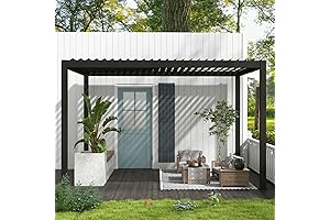 MIRADOR Outdoor 10Ft x 13Ft Double Aluminum Louvers Pergola