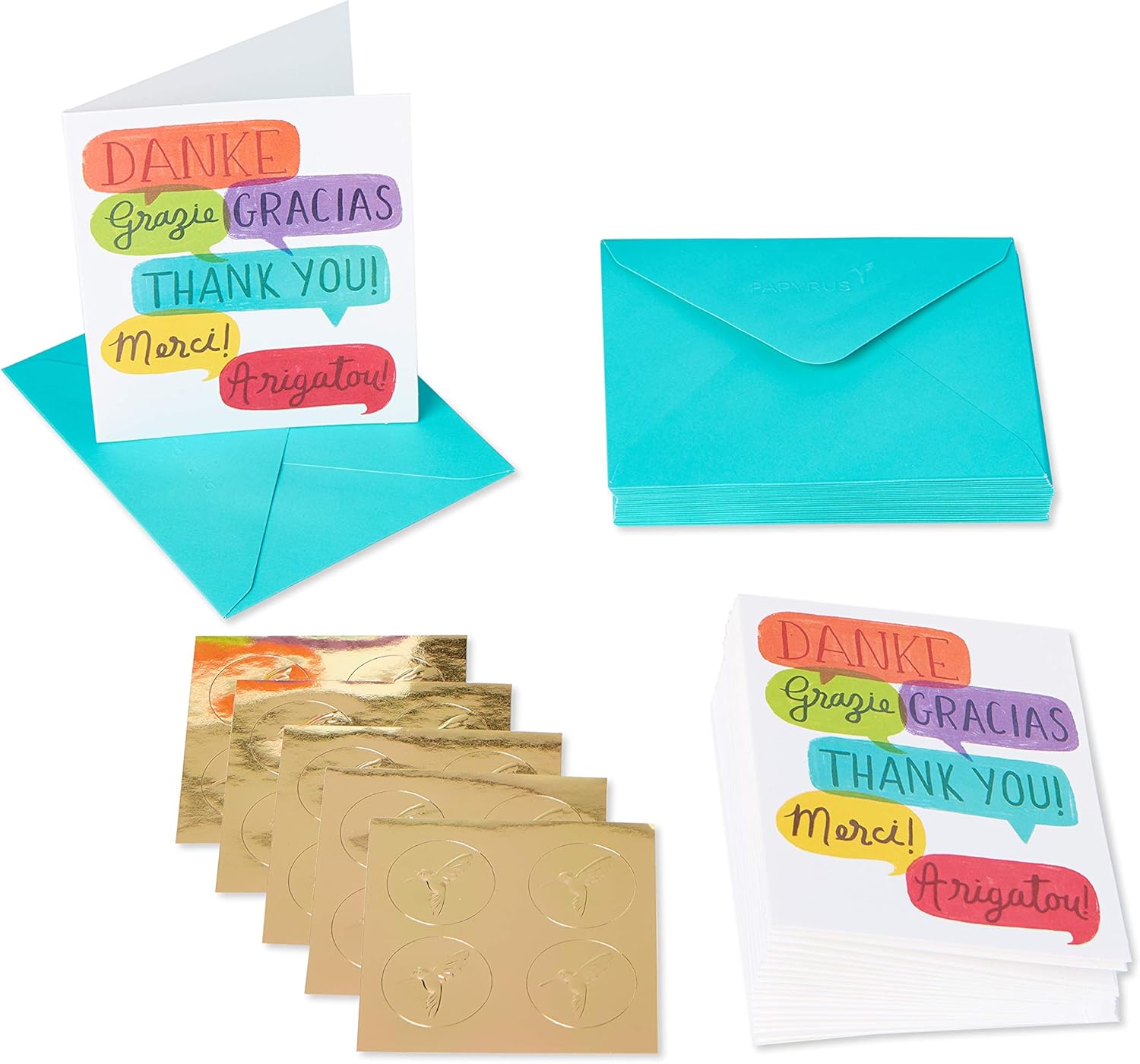 Papyrus Thank You Cards with Envelopes, International Thanks (20Count) BigaMart