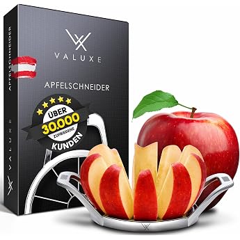 VALUXE&reg; Apple Slicer Stainless Steel with Sharp Blade Dishwasher Safe | Durable apple corer &amp; apple splitter for 10 even piec