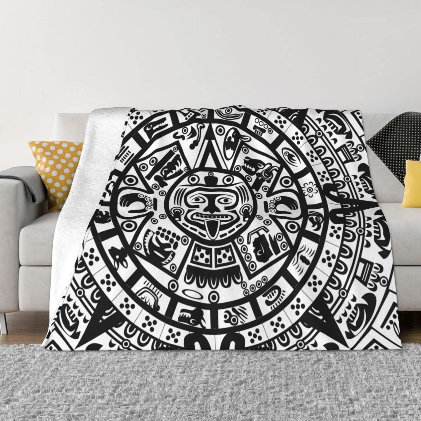 Amazon.com: Aztec-Calendar Throw Blanket Soft Lightweight Microfiber Throw Blanket for Sofa, Couch & Bed 60 amazon-com-aztec-calendar-throw-blanket-soft-lightweight-microfiber-throw-blanket-for-sofa-couch-bed-60-x50-home-kitchen