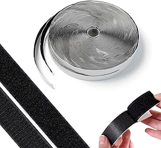39 Feet x 1 Inch Hook and Loop Tape Roll - Heavy Duty Industrial Fastener - Adhesive Backed - Multipurpose Hook and Loop Strips - Indoor and Outdoor Use - Strong and Durable Fastening Solution