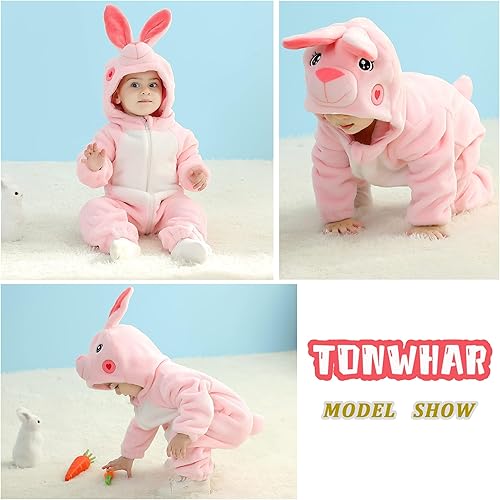 Miniatura 3 de TONWHAR - Mameluco con capucha, fantástico disfraz infantil de varios animales, como tigre o dinosaurio