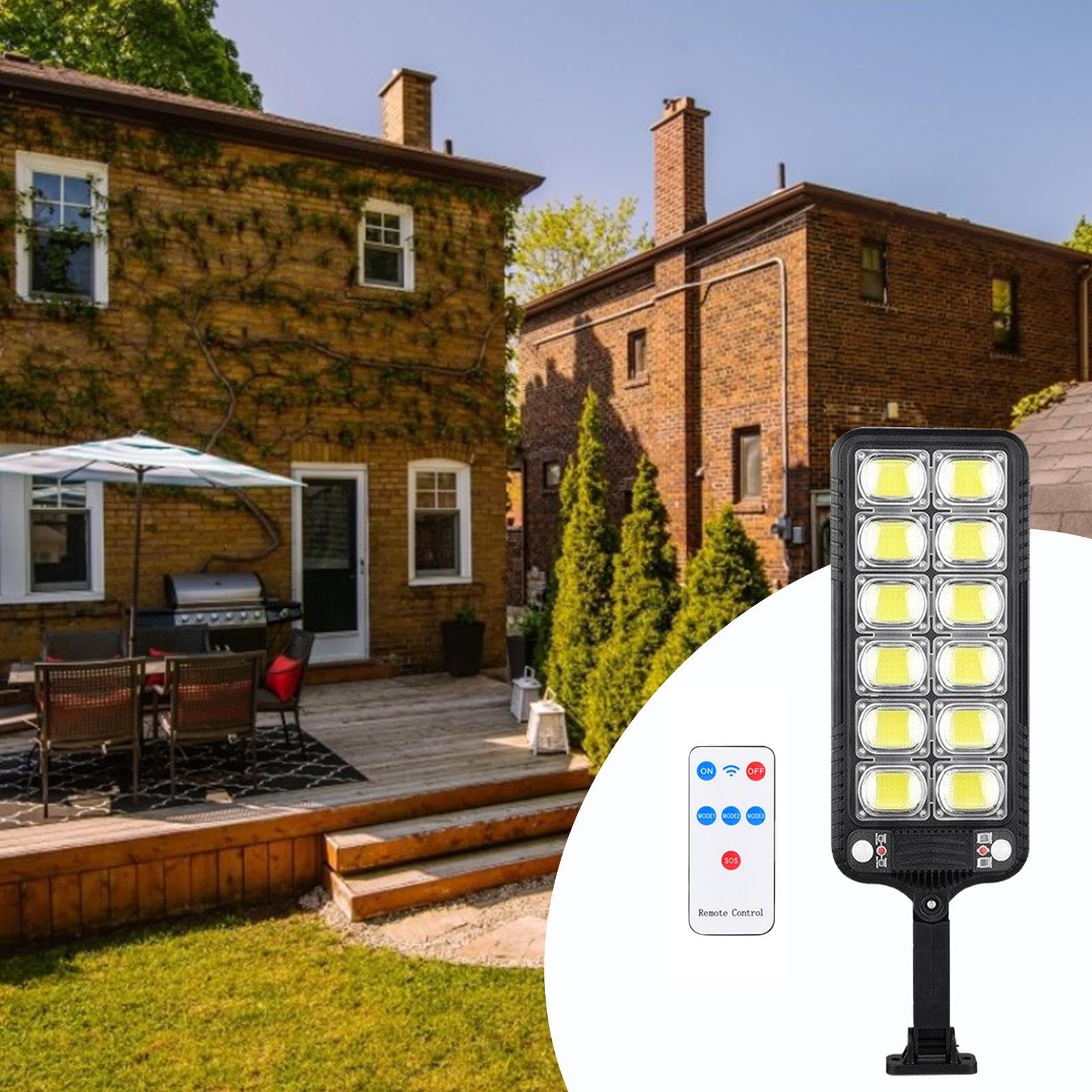 Générique Lumière Solaire Pour Rue Luminaires Paysagers pour Allées | Détecteur Mouvement Luminaire pour Jardin Terrasse Cour Pelouse Parc