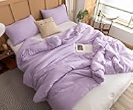 ROSGONIA Lavender Comforter Set Queen, 3pcs(1 Boho Purple Comforter & 2 Pillowcases) All Season Soft Bedding Lightweight Bedspread Blanket Quilt