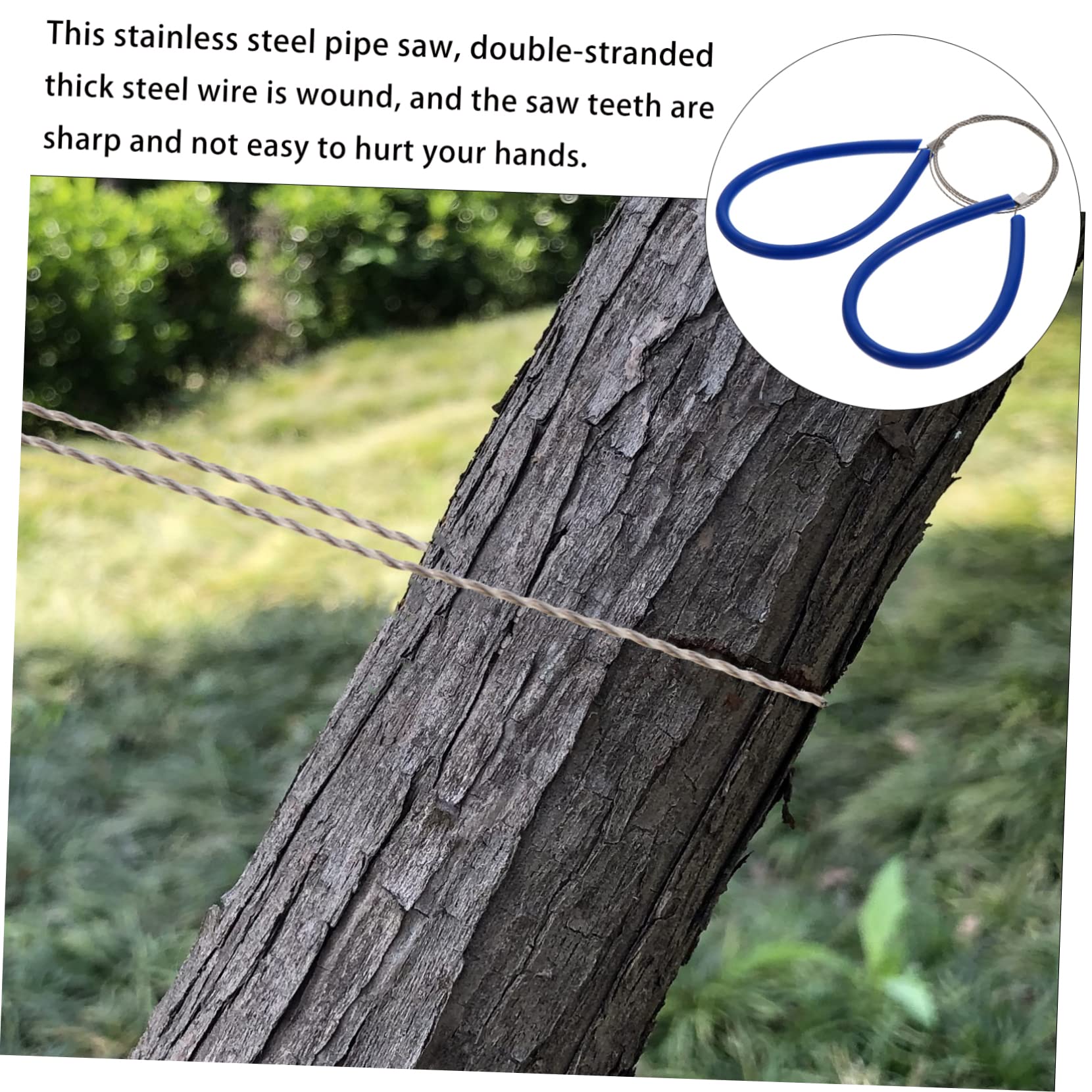 KESYOO 3pcs Emergent Survival Wire Saws Stainless Steel Wire Saw Pvc Handle Outdoor Hand Tool for Cutting Wood Plastic Bones Metal