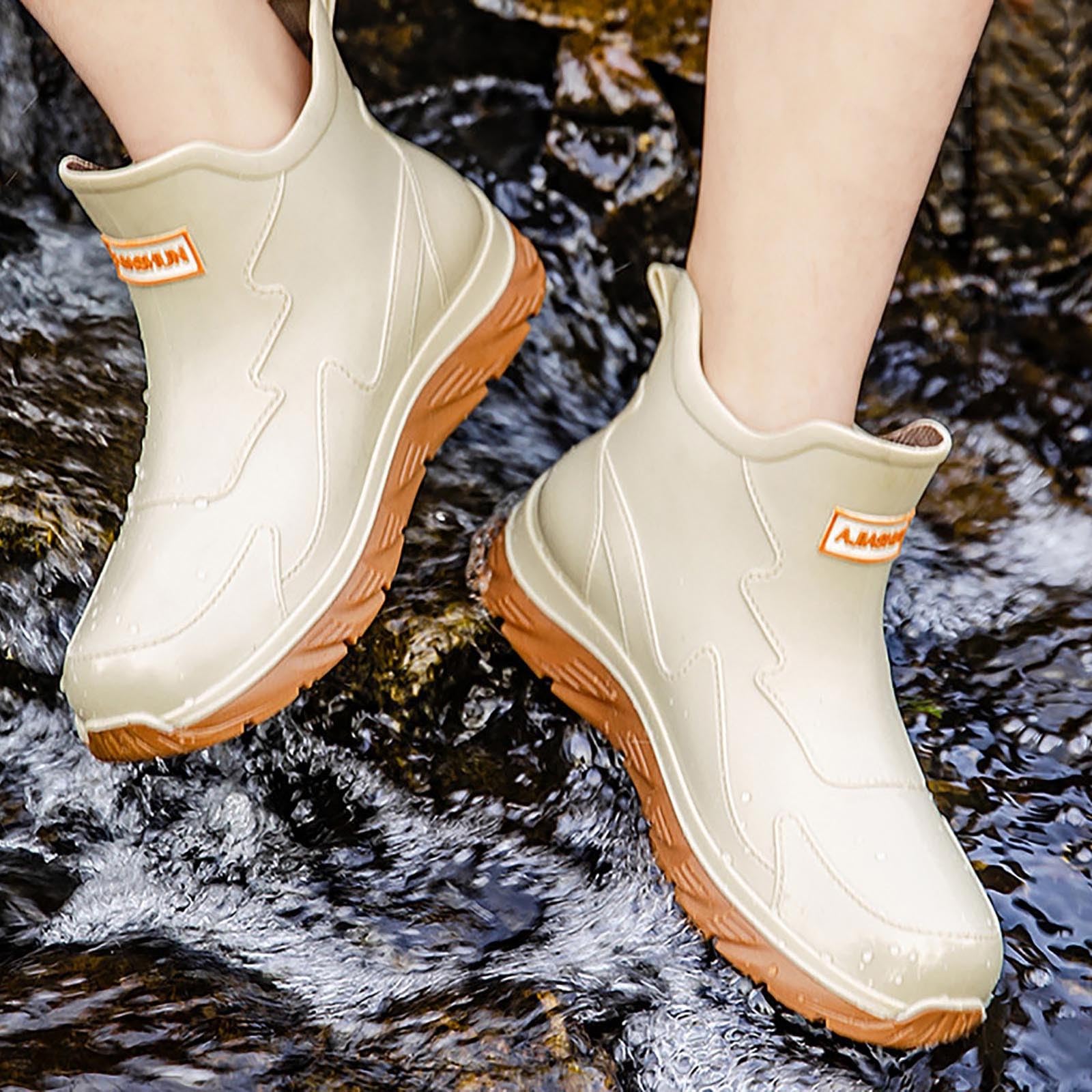 Gummistiefel Arbeit Erwachsene Stiefeletten Freizeit Herren Wasserdicht Regenstiefel Damen Leicht Gartenschuhe Winter Gummischuhe Garten