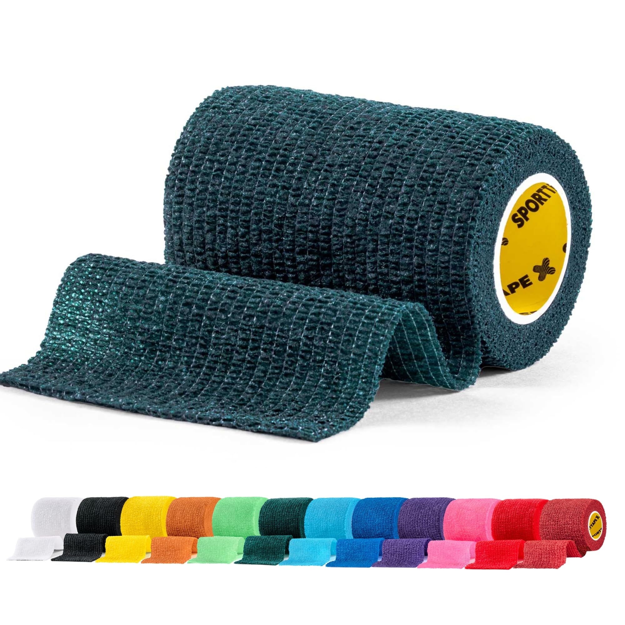 SPORTTAPE 6 Rolls Self-Adhesive Cohesive Bandage, 7.5cm x 4.5m, Beige - Compression & Vet Wrap for Dogs, Horses, Sports Stretch Tape for Football, Ankles, Joints, Fingers, Wrists & Sock Tape — view 52