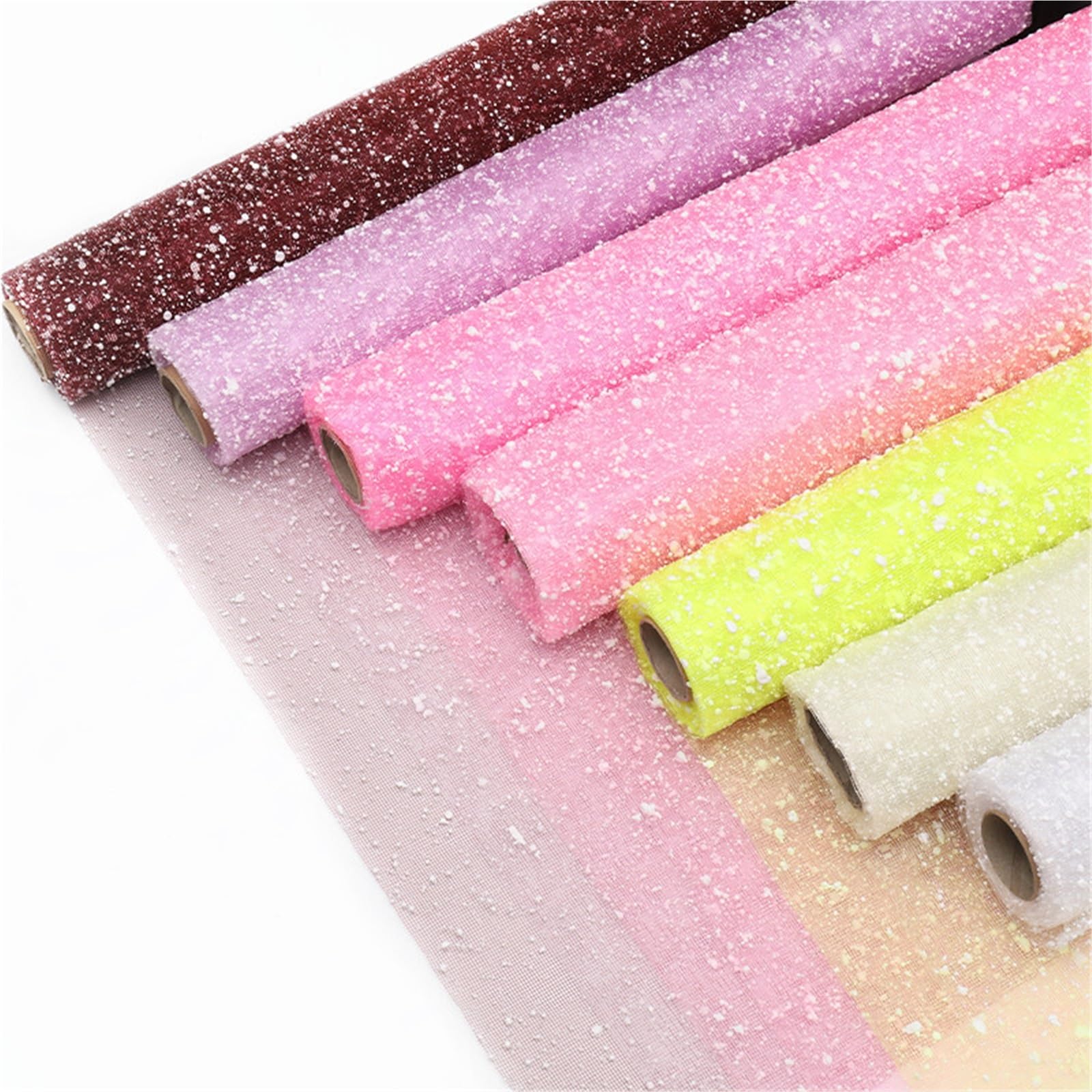 2 rollos de hilo nieve for envolver ramo 50cm x 4 yardas Para Envoltorios