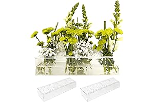 2 Piece Flower Vase Acrylic Rectangle