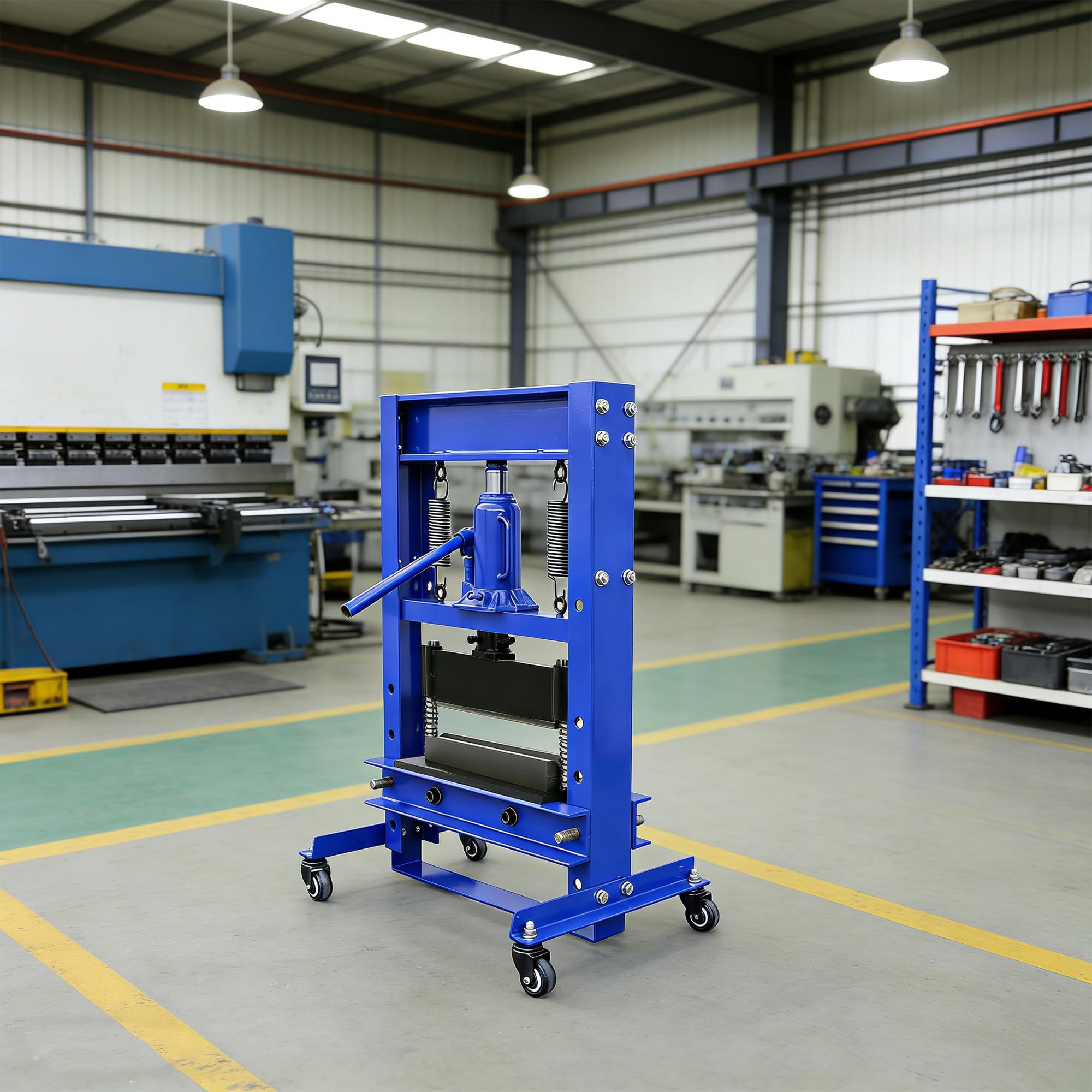 lesolar 30,5 cm Abkantpressenaufsatz, robustes Metallbiegewerkzeug, hydraulischer Pressaufsatz, hydraulische Boden-Werkstattpresse, Doppelfeder-Design, funktioniert mit Standard-Hydraulikpresse mit 12